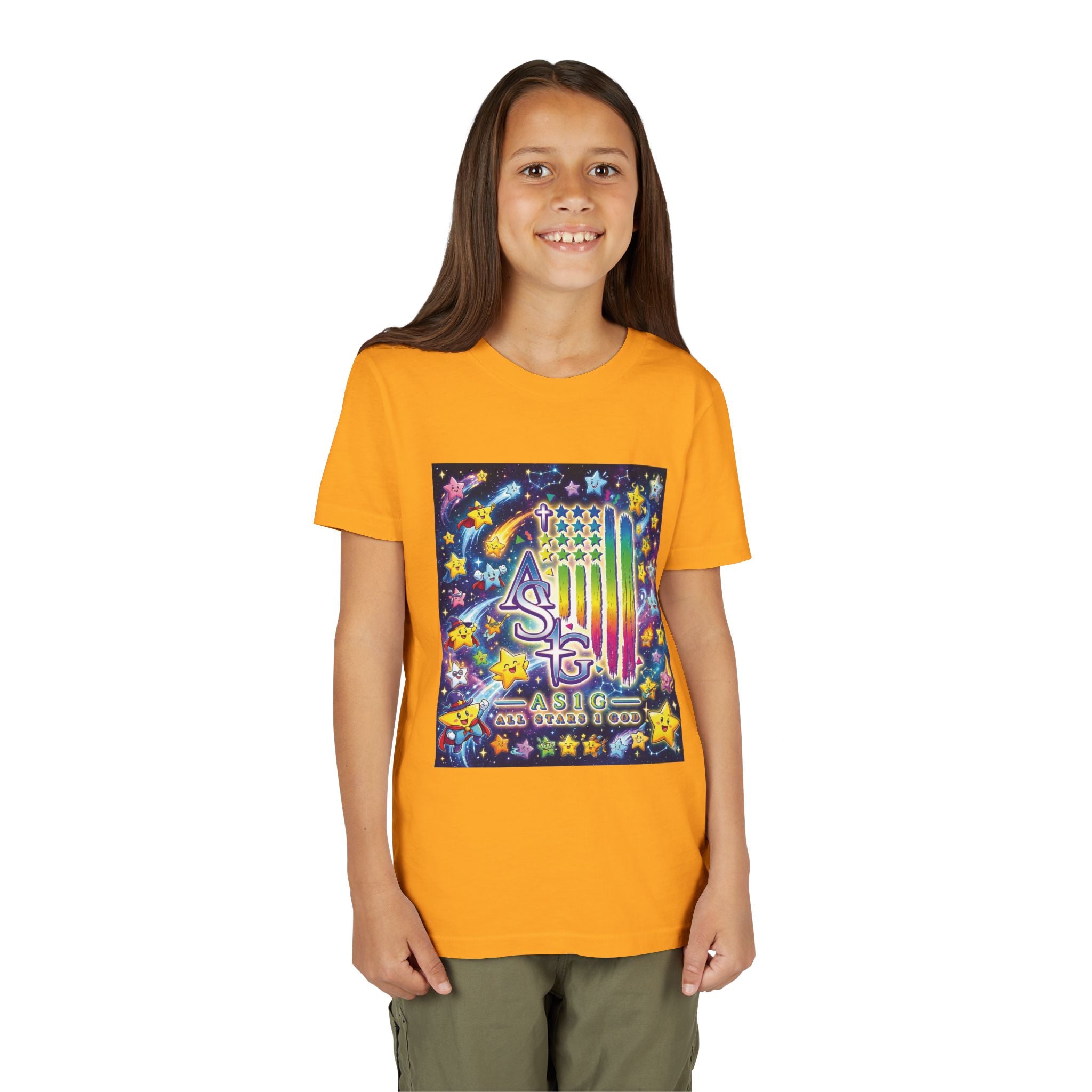 Youth Short Sleeve Tee- Galaxy Stars.