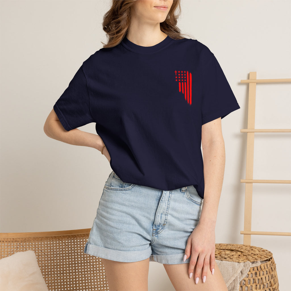 ASIG Patriotic Graphic T-Shirt — All Stars I God Red Flag Tee