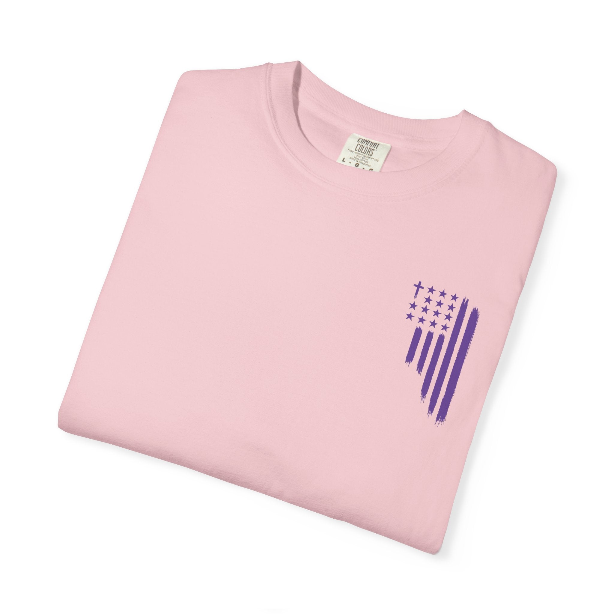 ASIG All Stars & God Flag T‑Shirt — Purple Brushstroke American Flag Tee