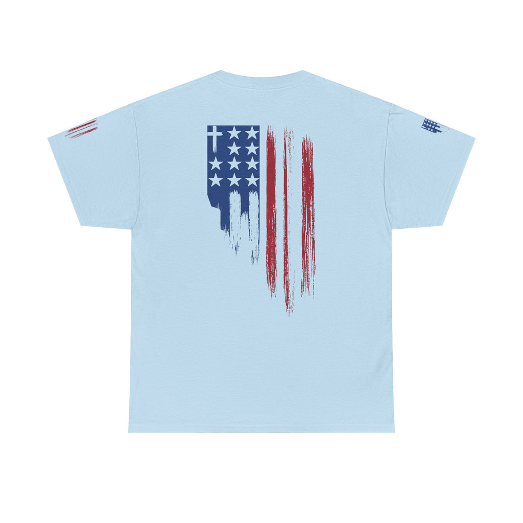 American Flag Distressed Tee - Patriotic USA Shirt for 4th of July