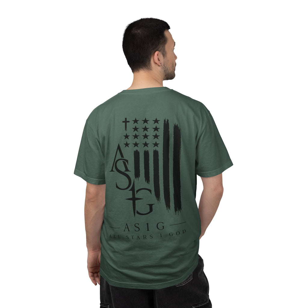 ASG All Stars | Garment-Dyed T-Shirt with Distressed Flag