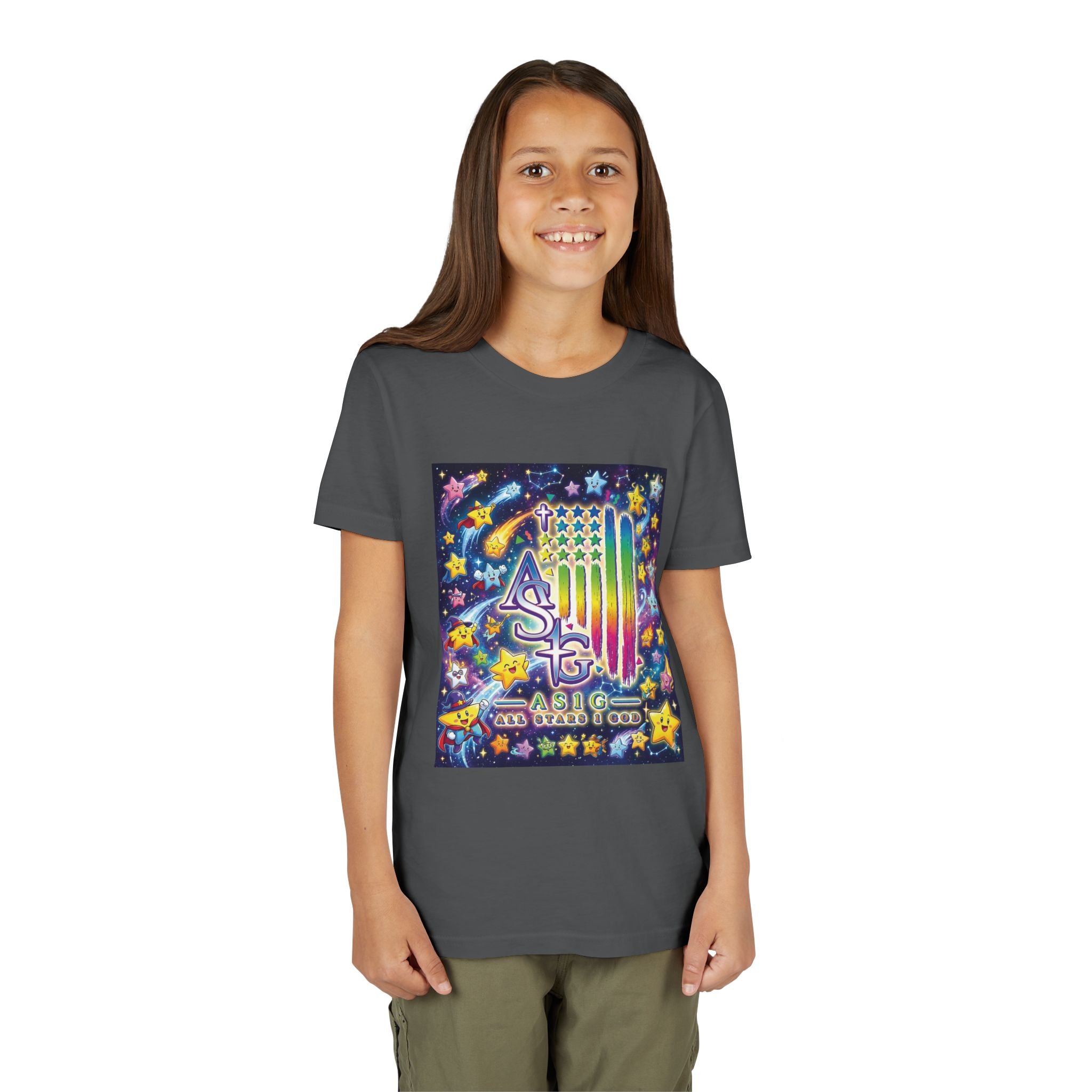 Youth Short Sleeve Tee- Galaxy Stars.
