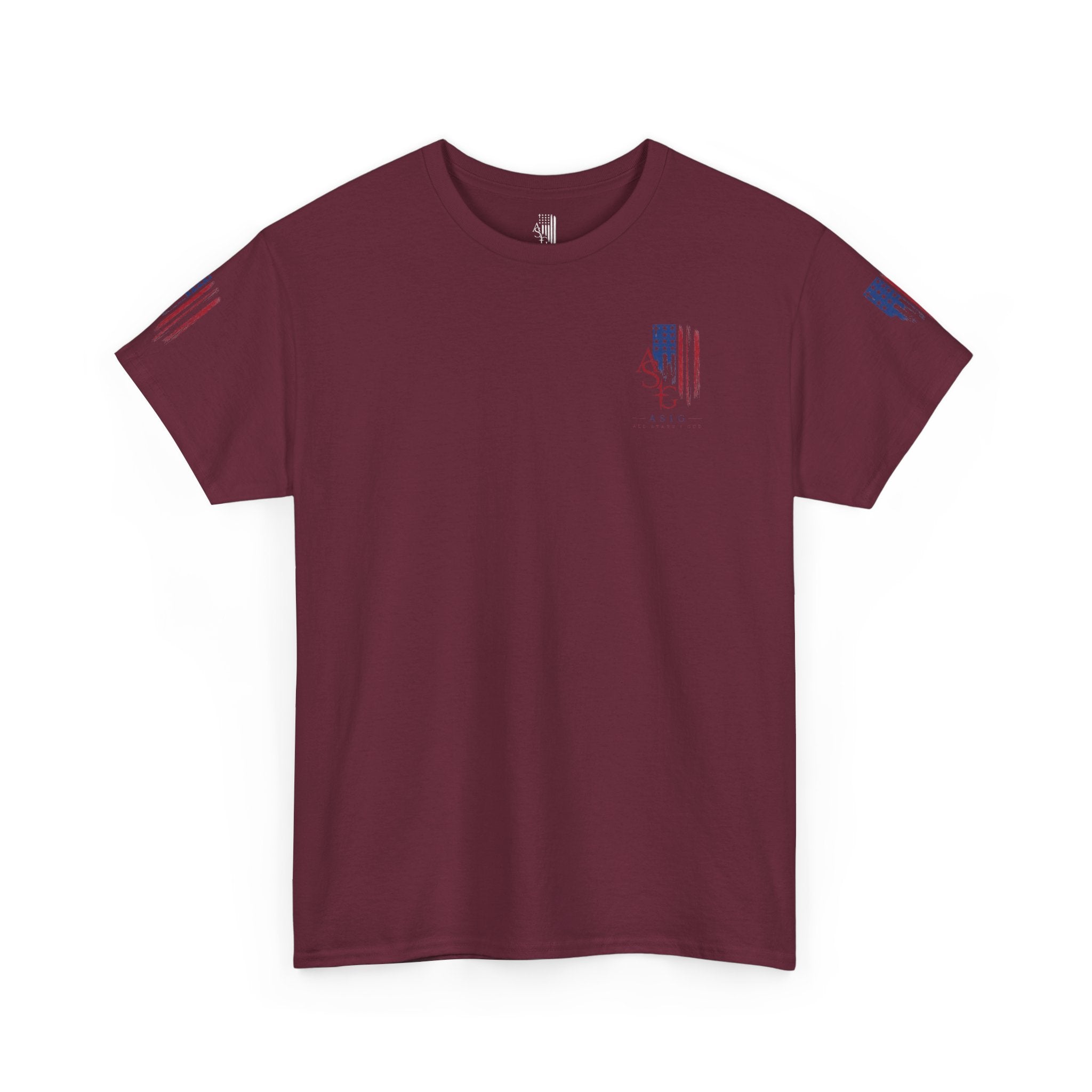 American Flag Distressed Tee - Patriotic USA Shirt for 4th of July