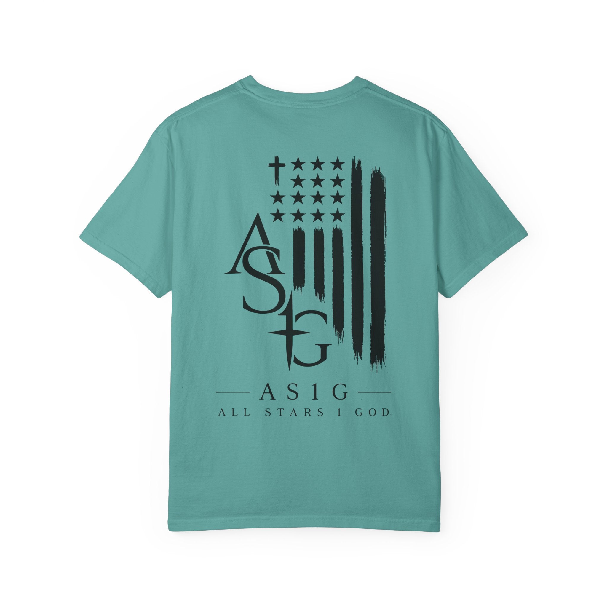 ASG All Stars | Garment-Dyed T-Shirt with Distressed Flag