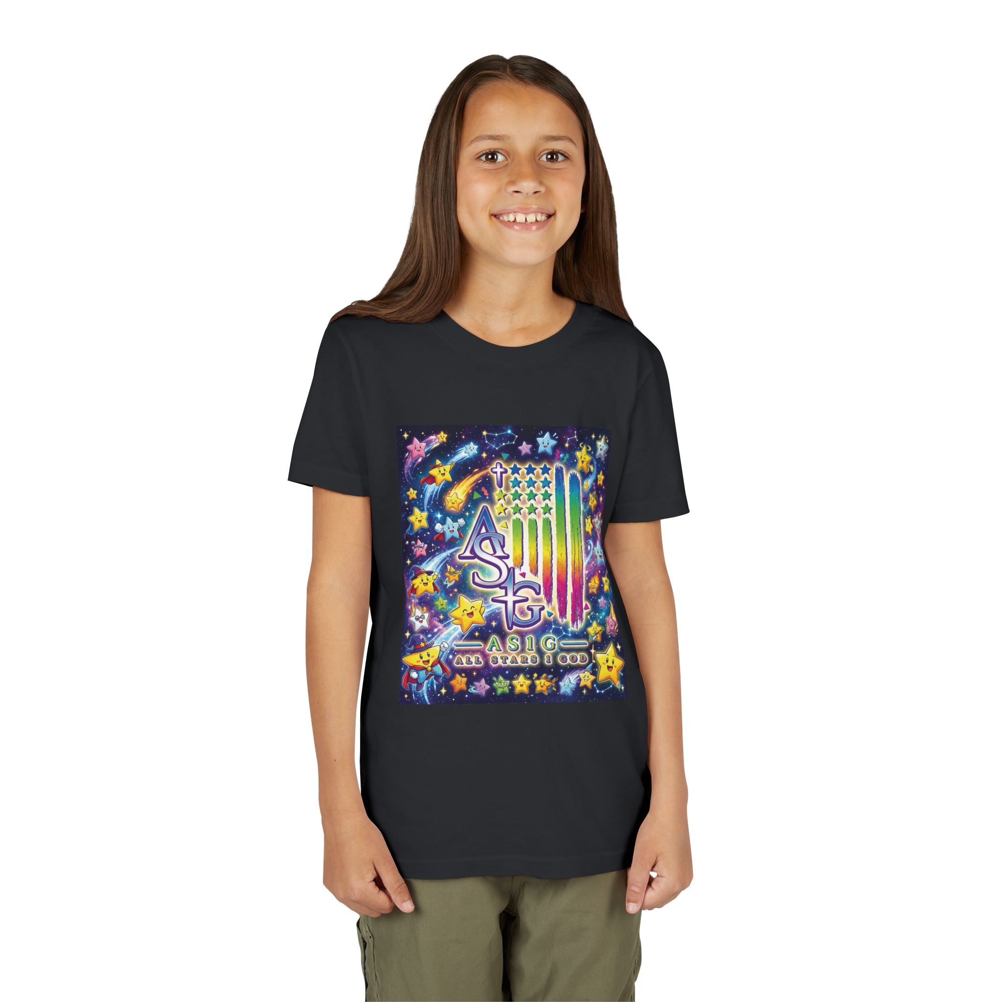 Youth Short Sleeve Tee- Galaxy Stars.