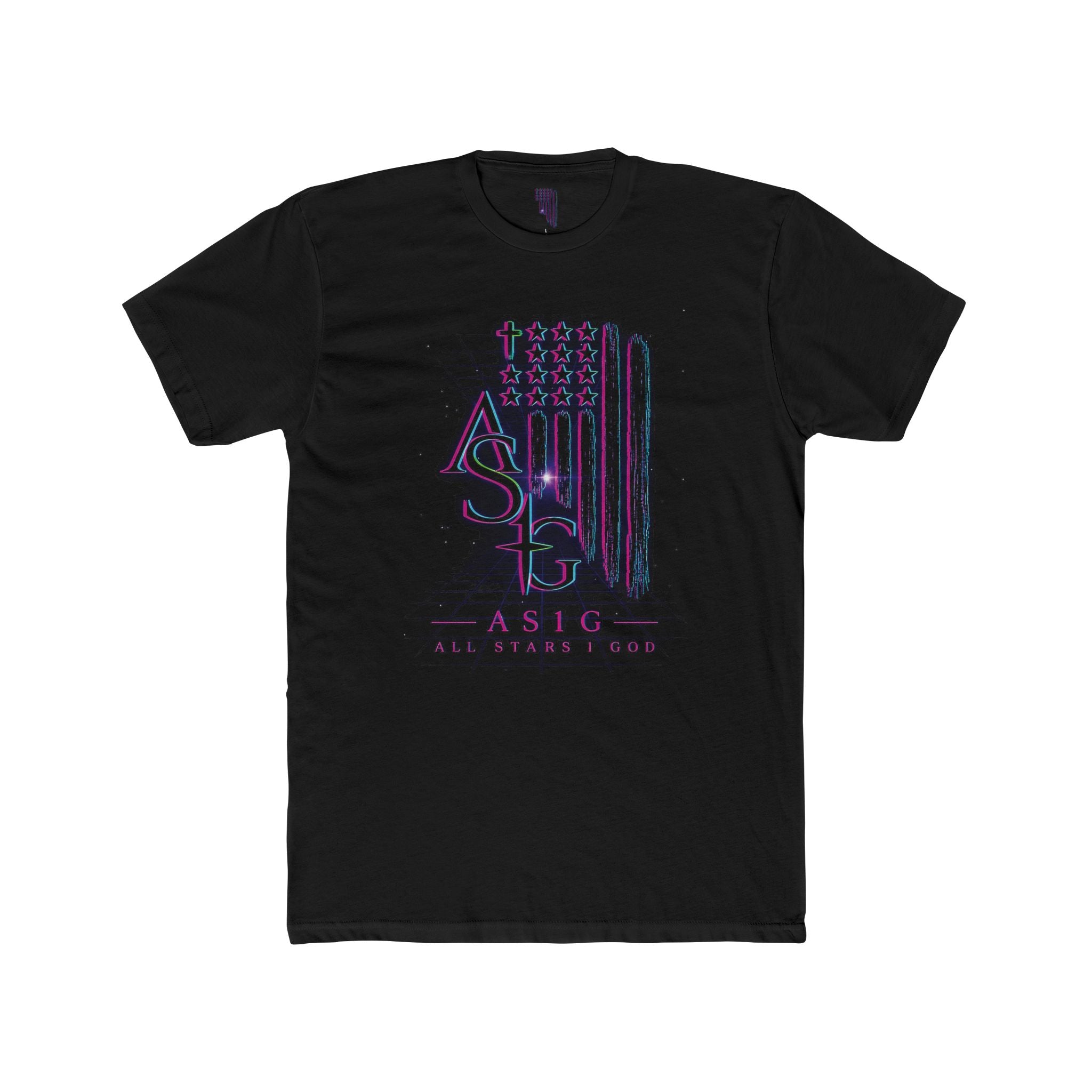 AS1G 80'S THROWBACK Flag Graphic Tee — American Sign Language Pride T-Shirt