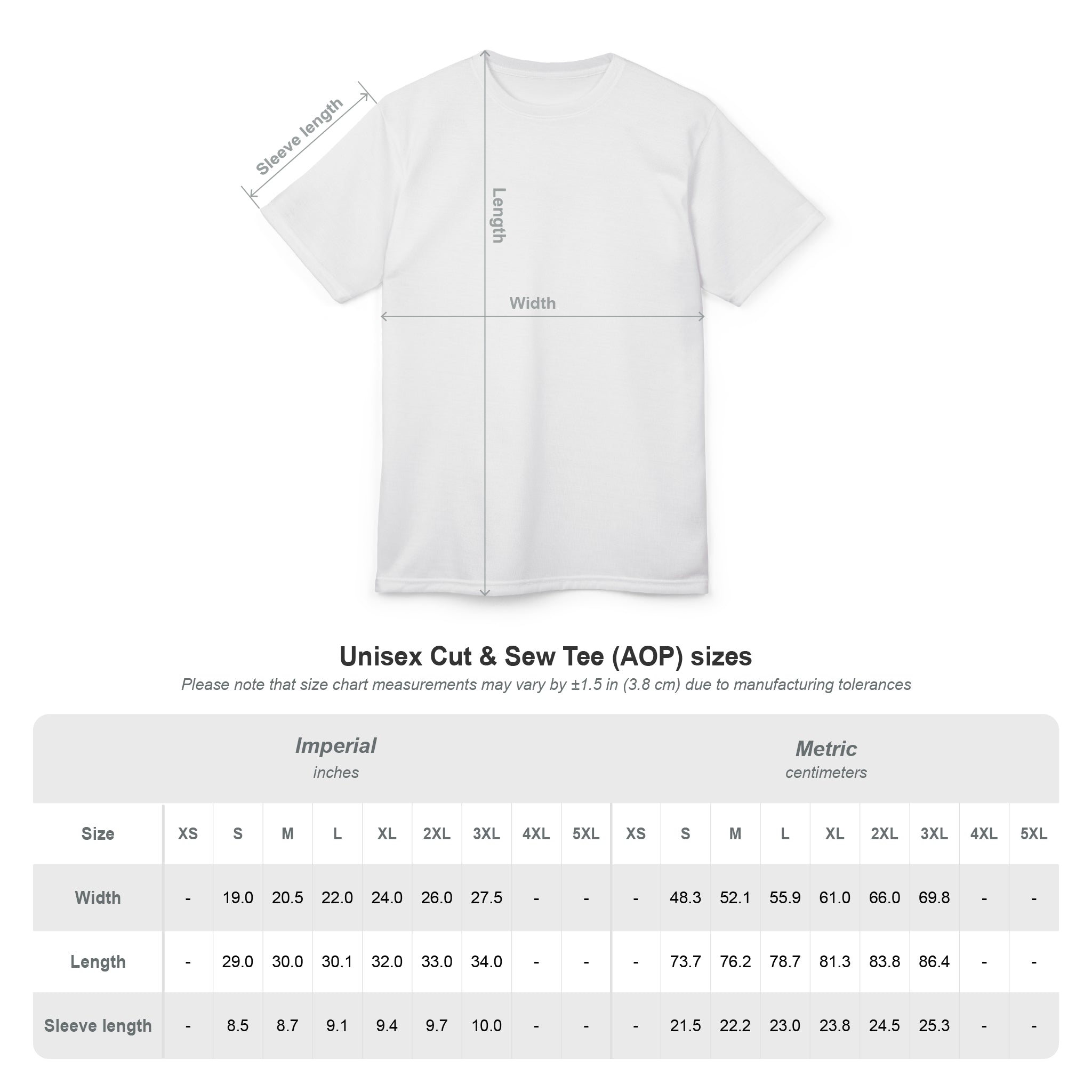 Star Scatter Tee — Blue Stars & Cross All-Over Print