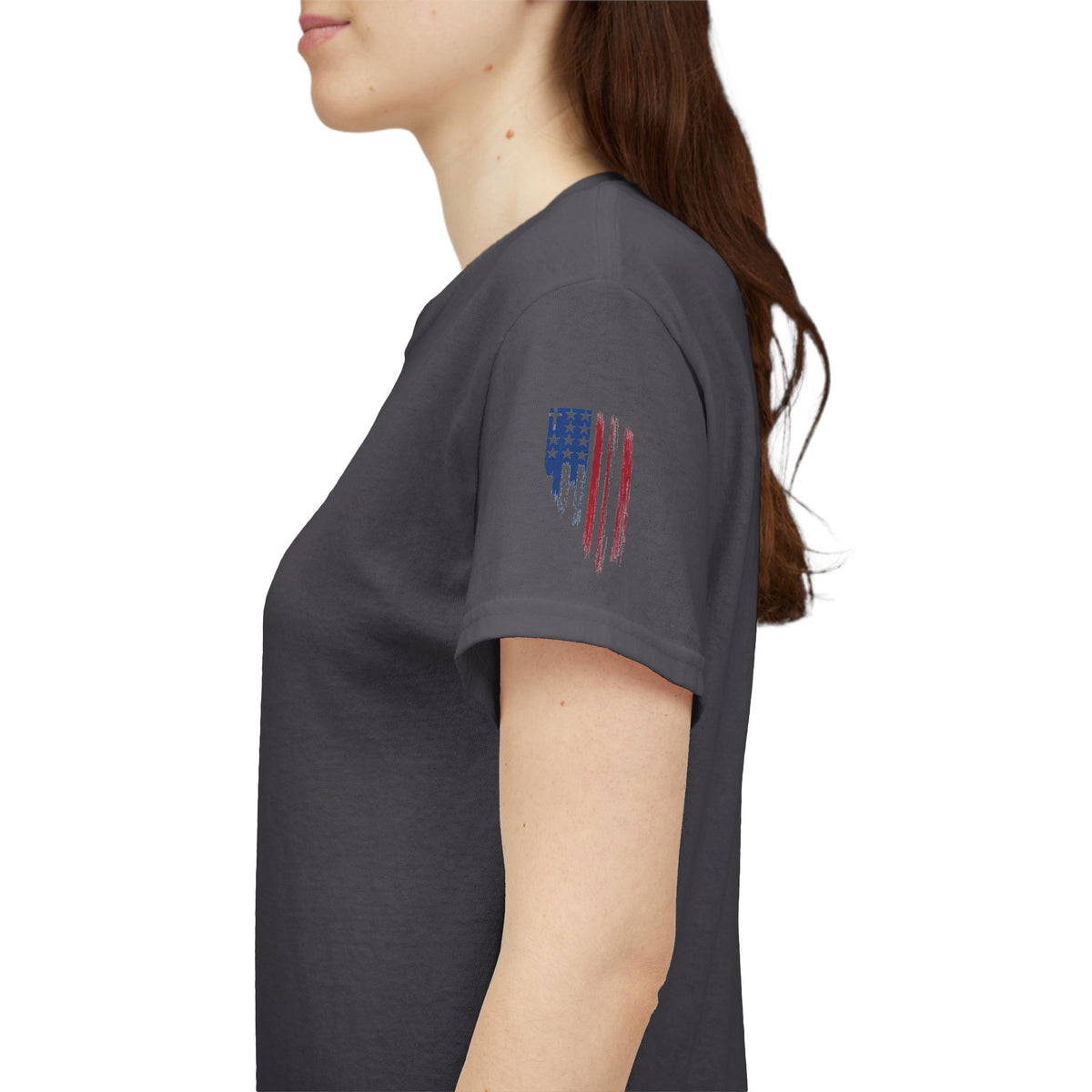 American Flag Distressed Tee - Patriotic USA Shirt for 4th of July