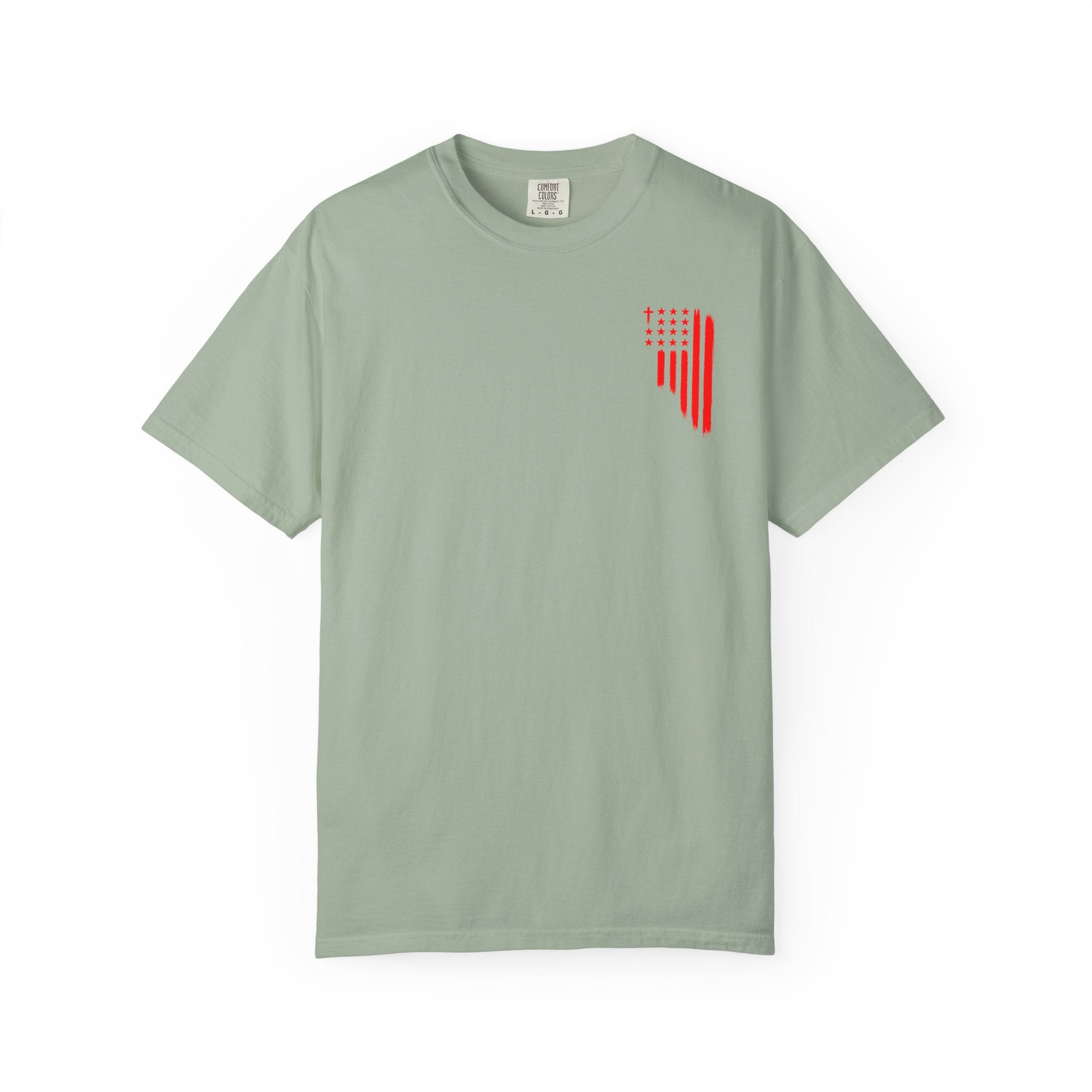 ASIG Patriotic Graphic T-Shirt — All Stars I God Red Flag Tee