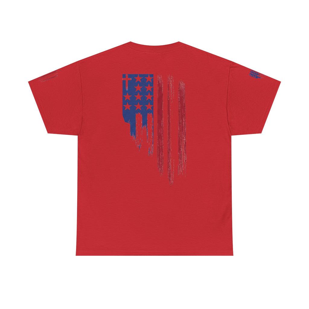 American Flag Distressed Tee - Patriotic USA Shirt for 4th of July