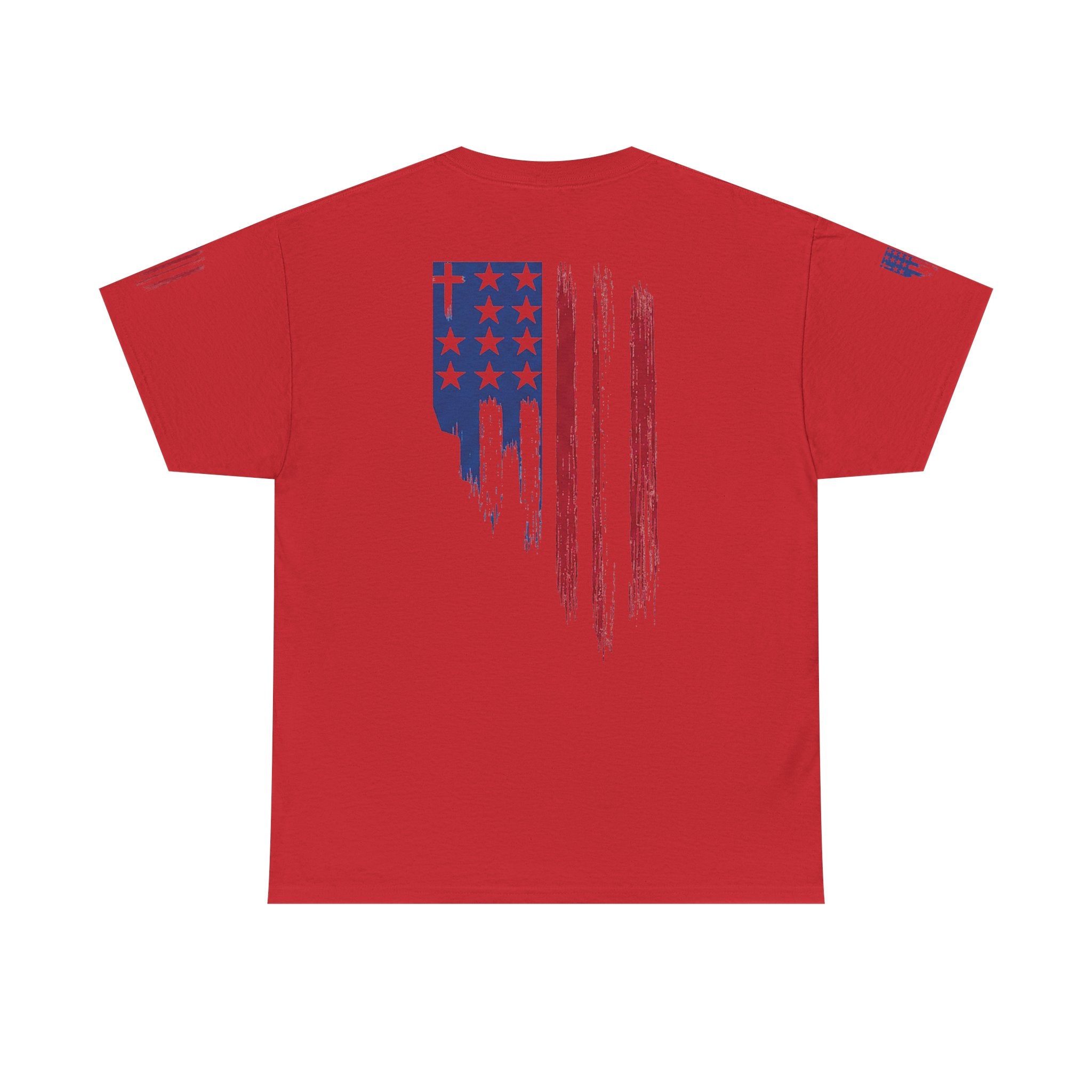 American Flag Distressed Tee - Patriotic USA Shirt for 4th of July