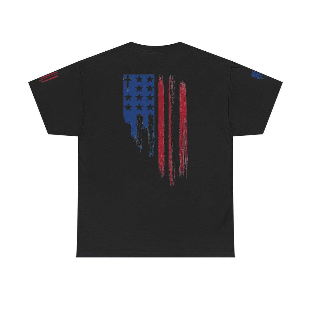 American Flag Distressed Tee - Patriotic USA Shirt for 4th of July