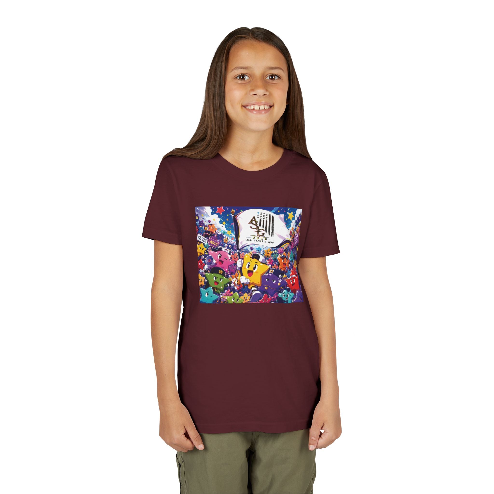 Kids Graphic Tee - Colorful Cartoon Stars