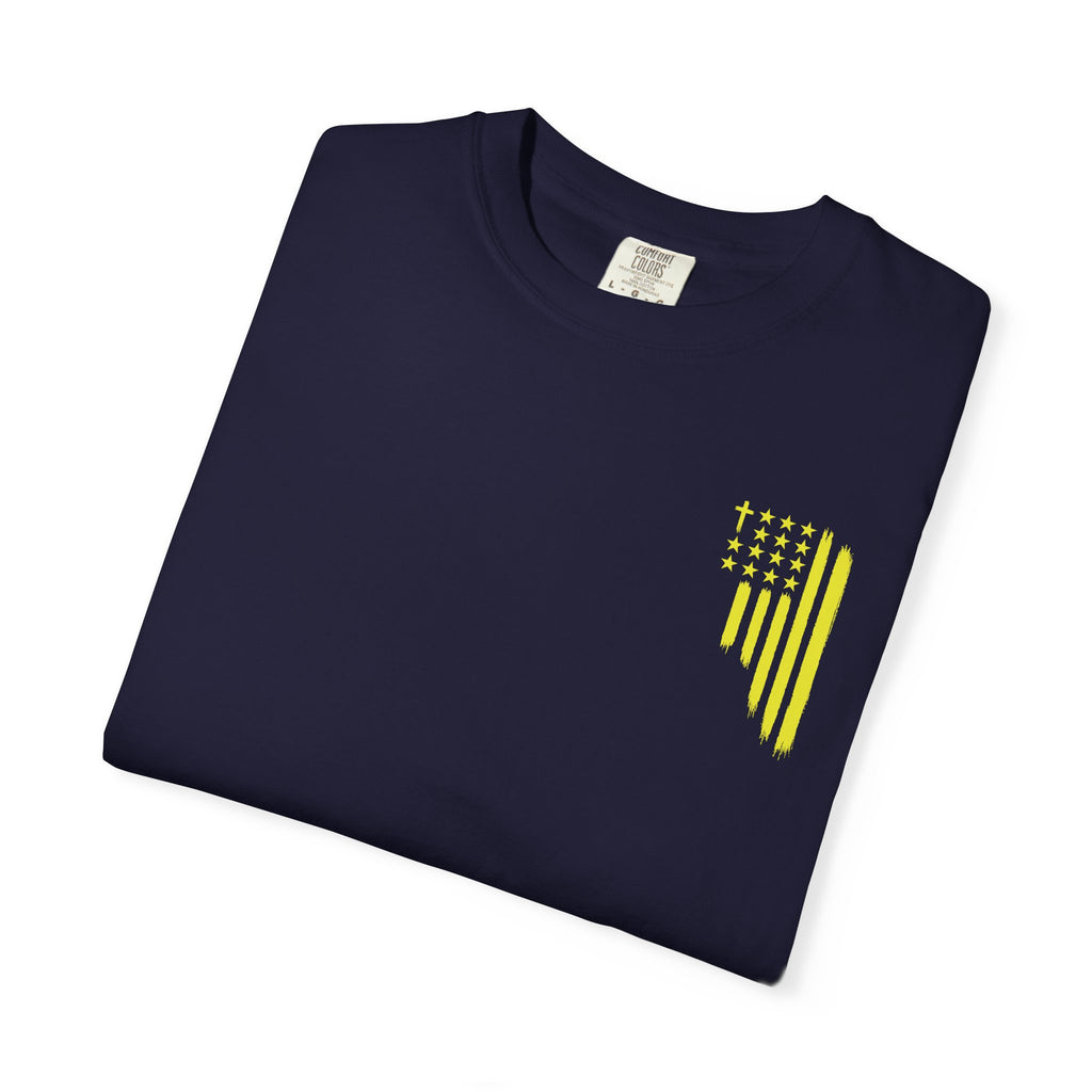 Yellow Flag Graphic T-Shirt — ASFG Patriotic Brushstroke Tee