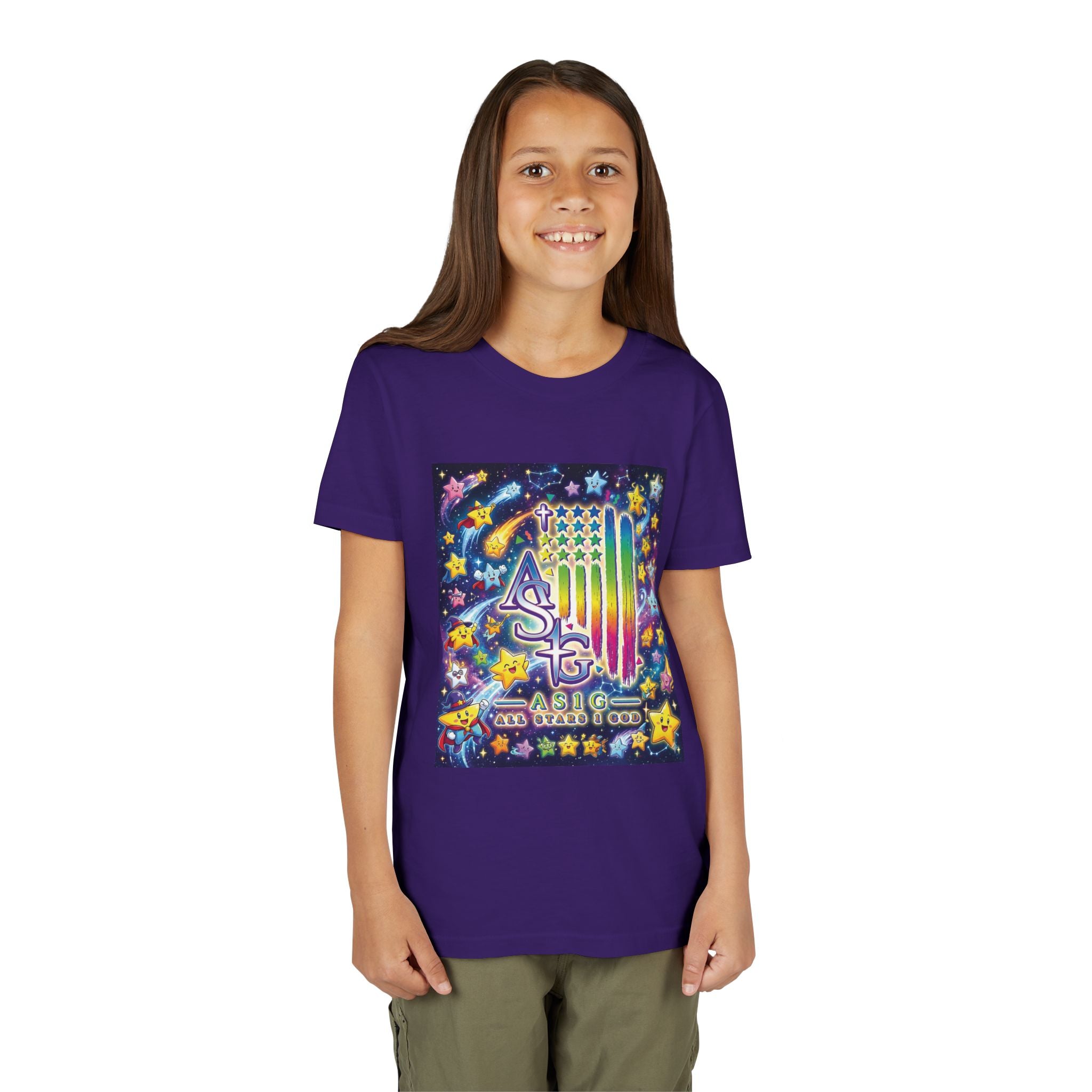 Youth Short Sleeve Tee- Galaxy Stars.