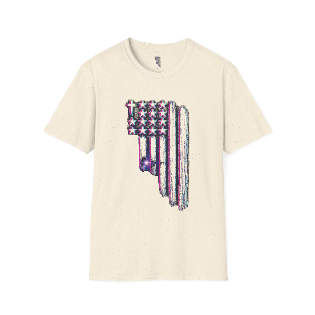 Distressed American Flag T-Shirt — 80'S Retro Stars & Stripes Tee