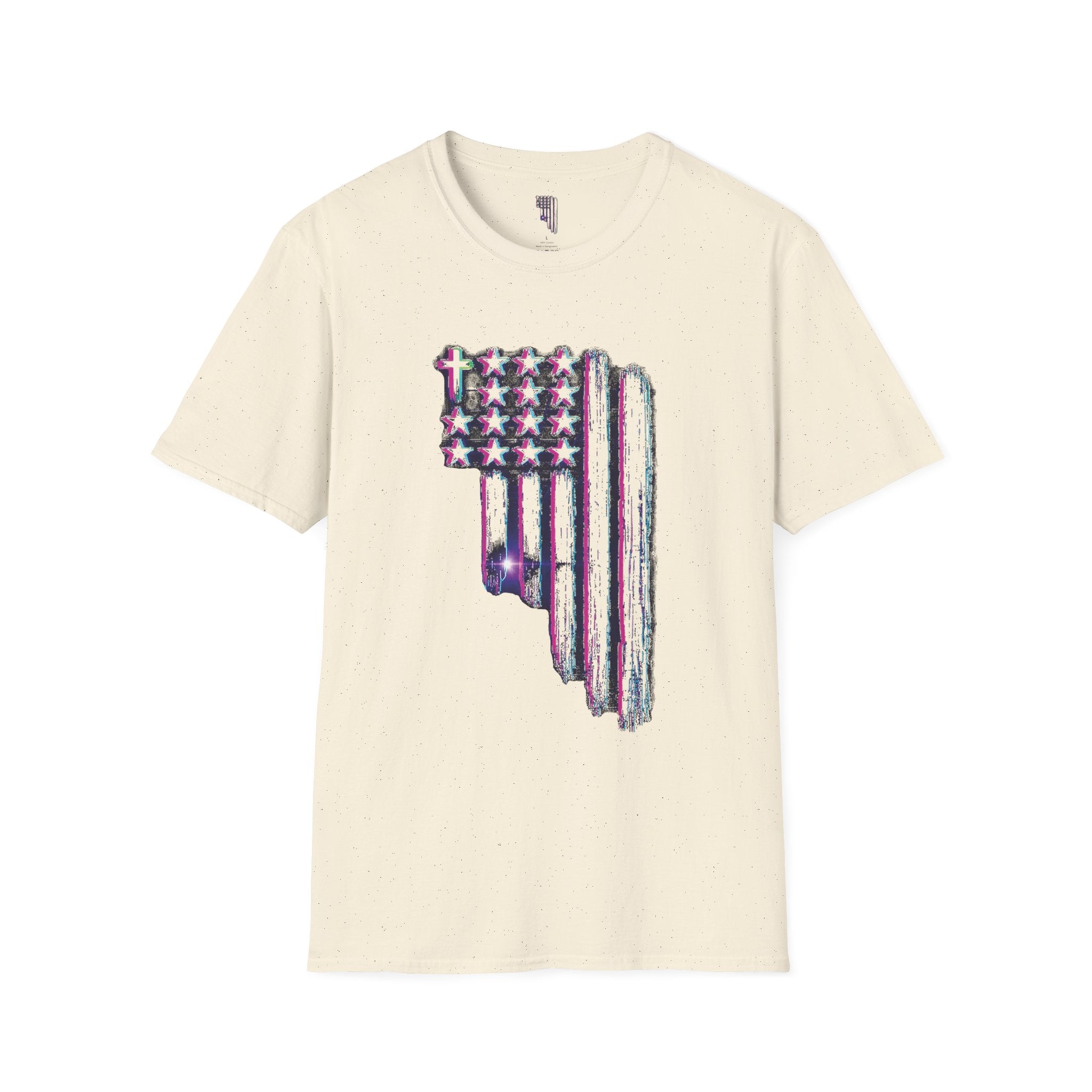 Distressed American Flag T-Shirt — 80'S Retro Stars & Stripes Tee
