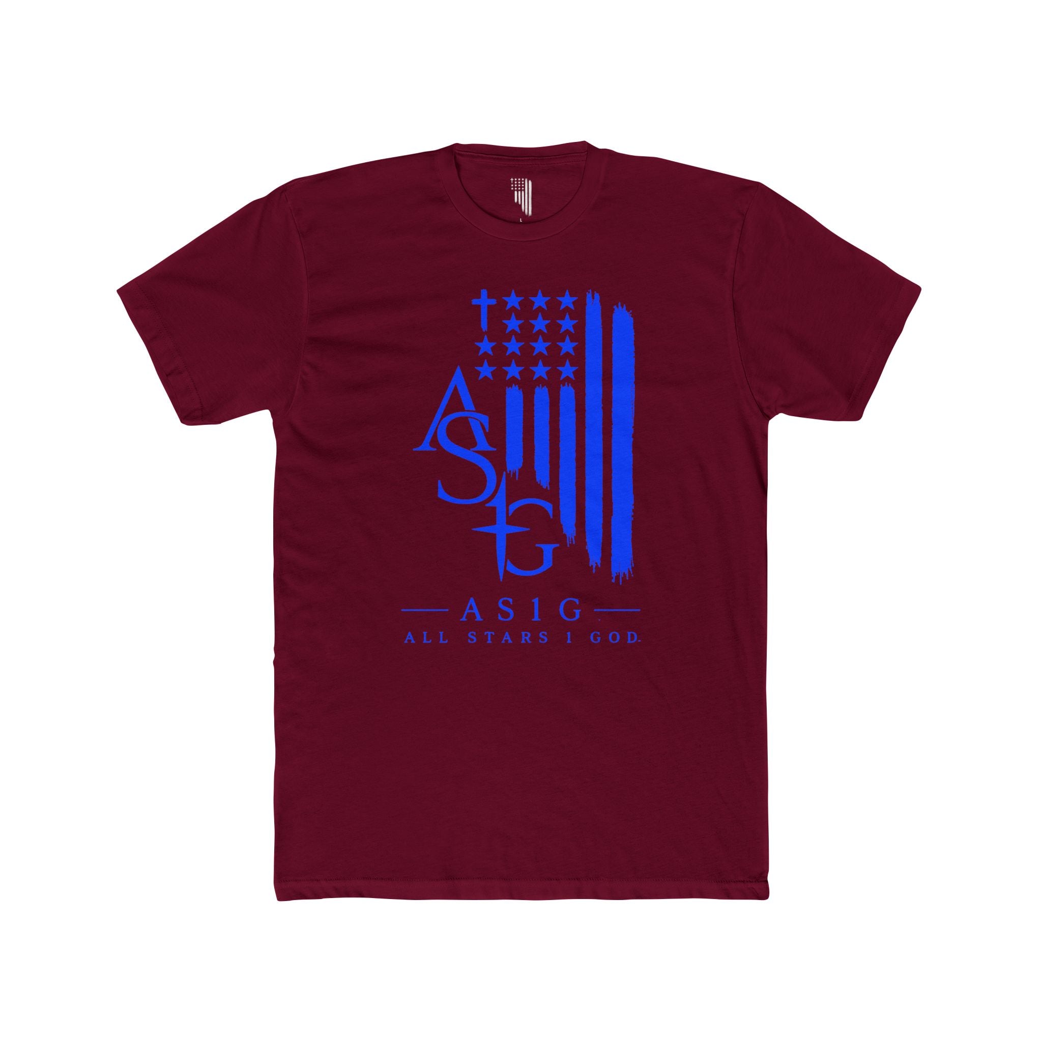 ASIG All Stars I Good Graphic Tee - Patriotic Blue Flag T‑Shirt