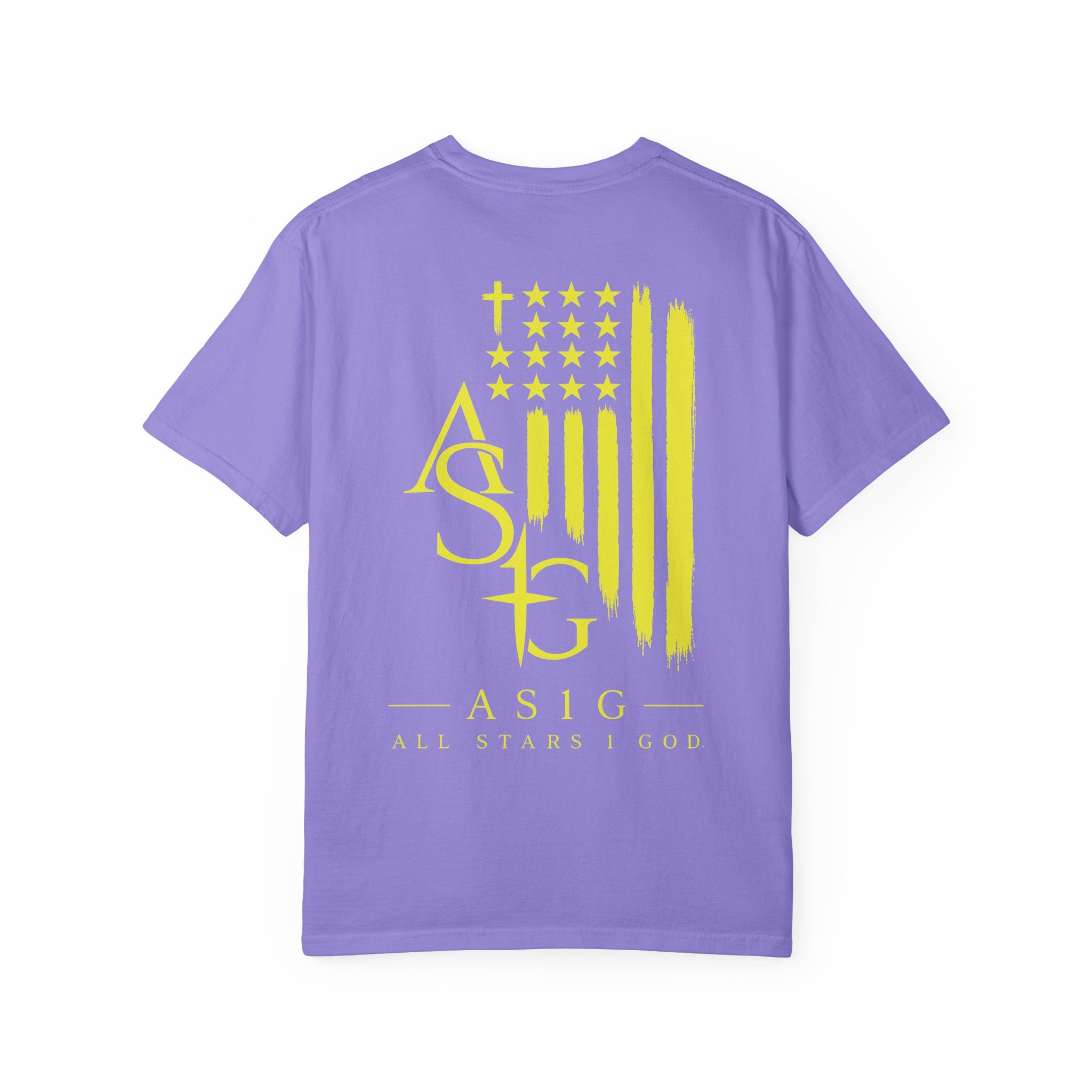 Yellow Flag Graphic T-Shirt — ASFG Patriotic Brushstroke Tee