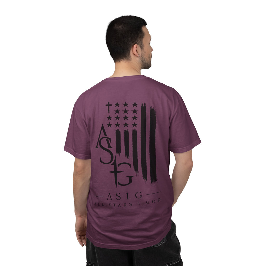 ASG All Stars | Garment-Dyed T-Shirt with Distressed Flag