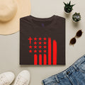 Patriotic Red Brushstroke Flag T‑Shirt