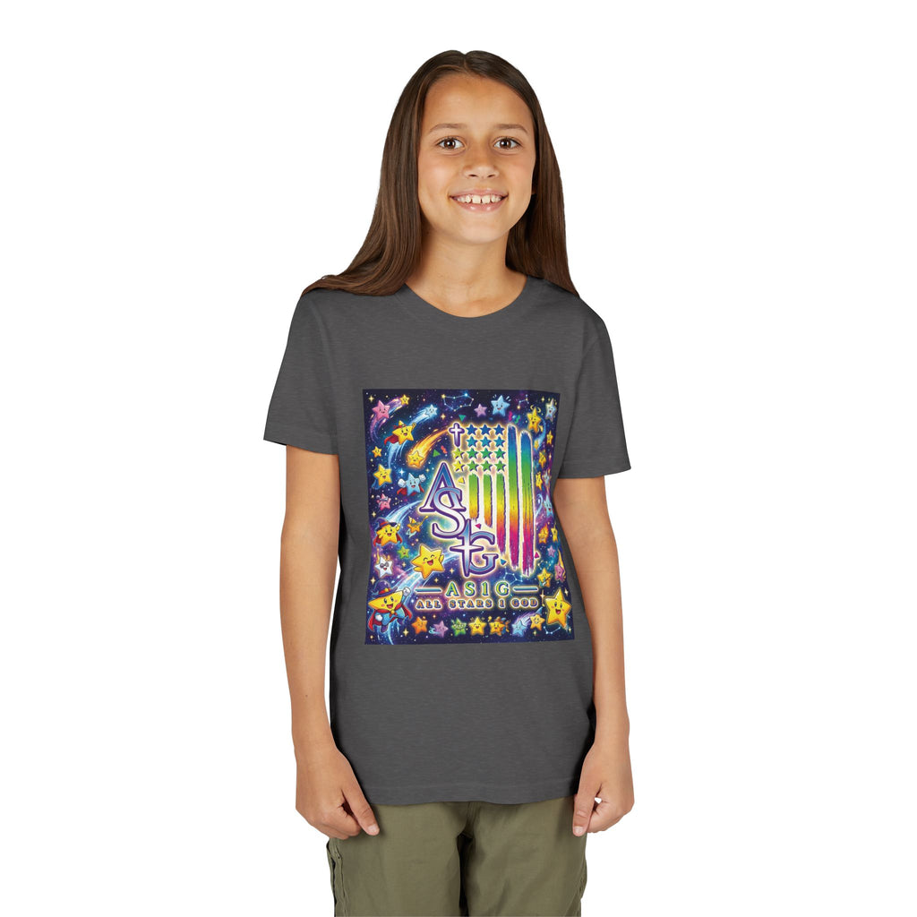 Youth Short Sleeve Tee- Galaxy Stars.