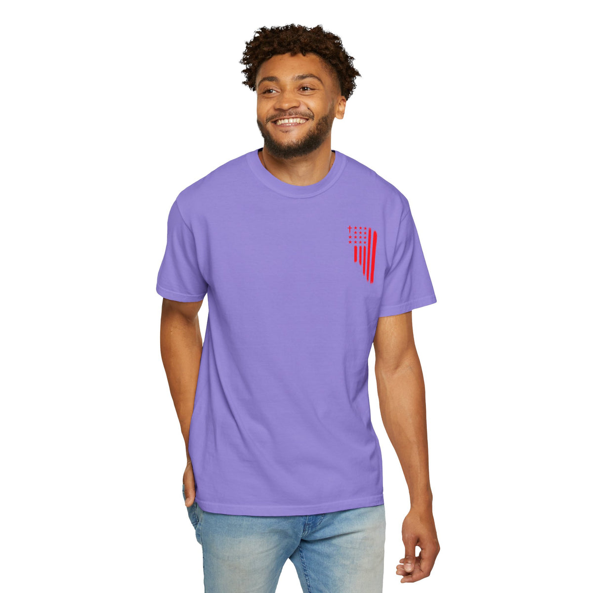 AS1G Patriotic Graphic T-Shirt — All Stars 1 God Red Flag Tee