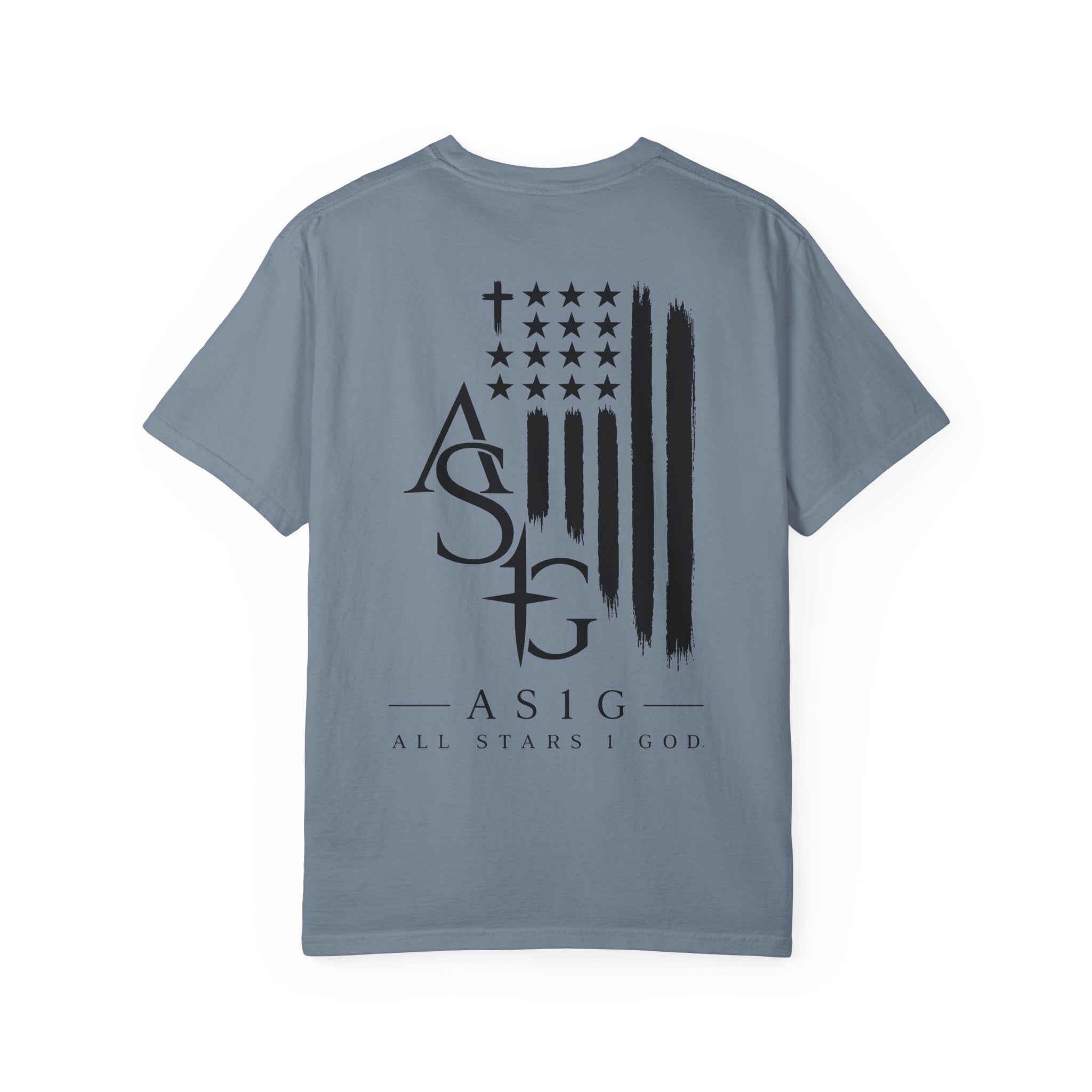 ASG All Stars | Garment-Dyed T-Shirt with Distressed Flag