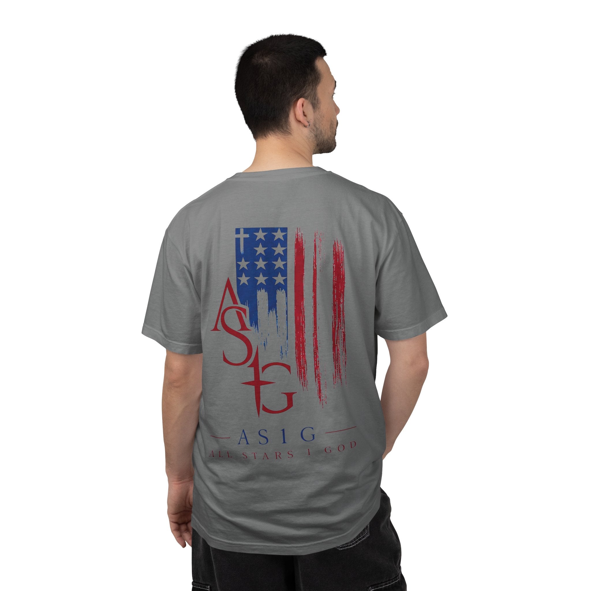 All Stars & God American Flag T-Shirt — ASG Patriotic Graphic Tee