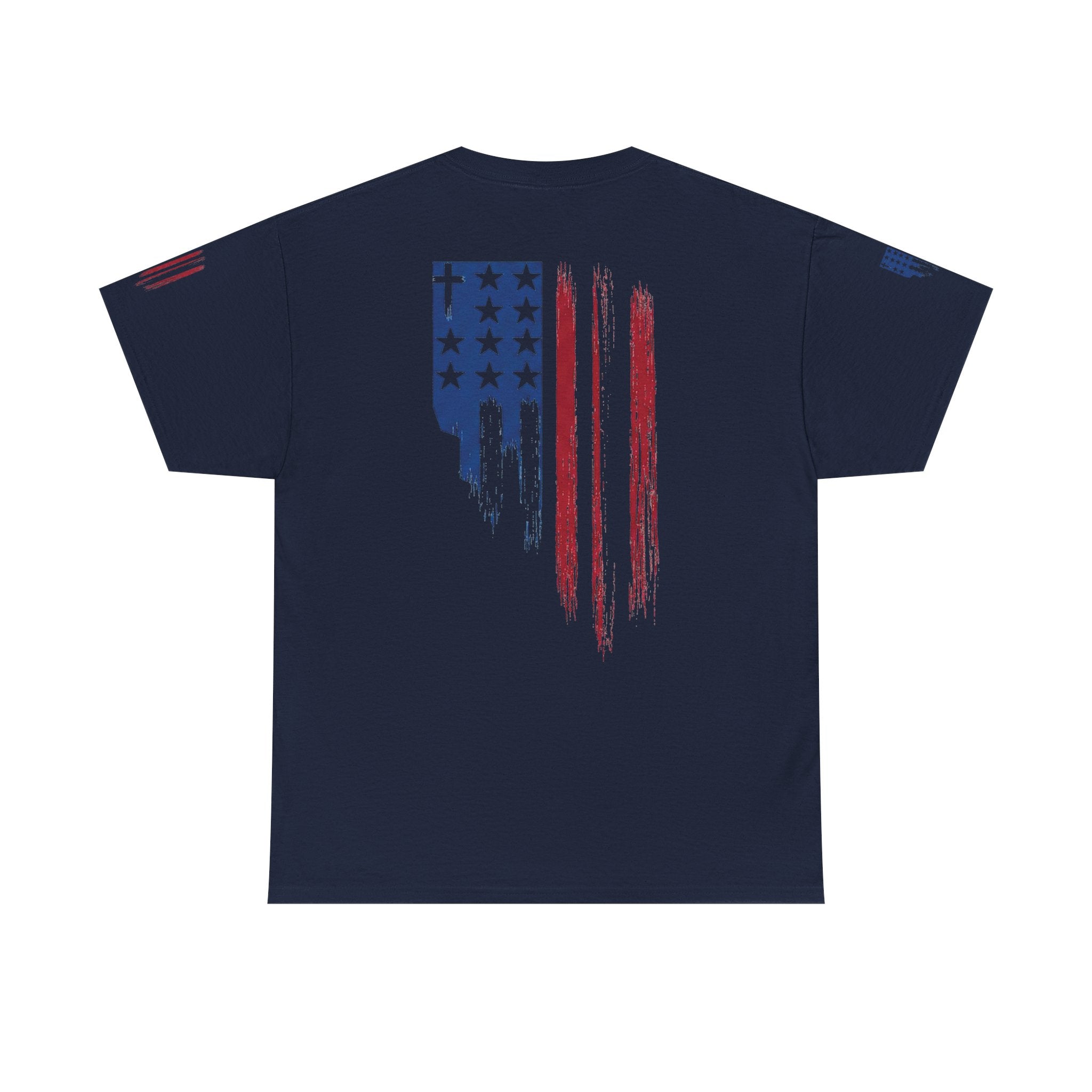 American Flag Distressed Tee - Patriotic USA Shirt for 4th of July
