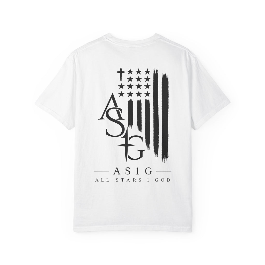ASG All Stars | Garment-Dyed T-Shirt with Distressed Flag