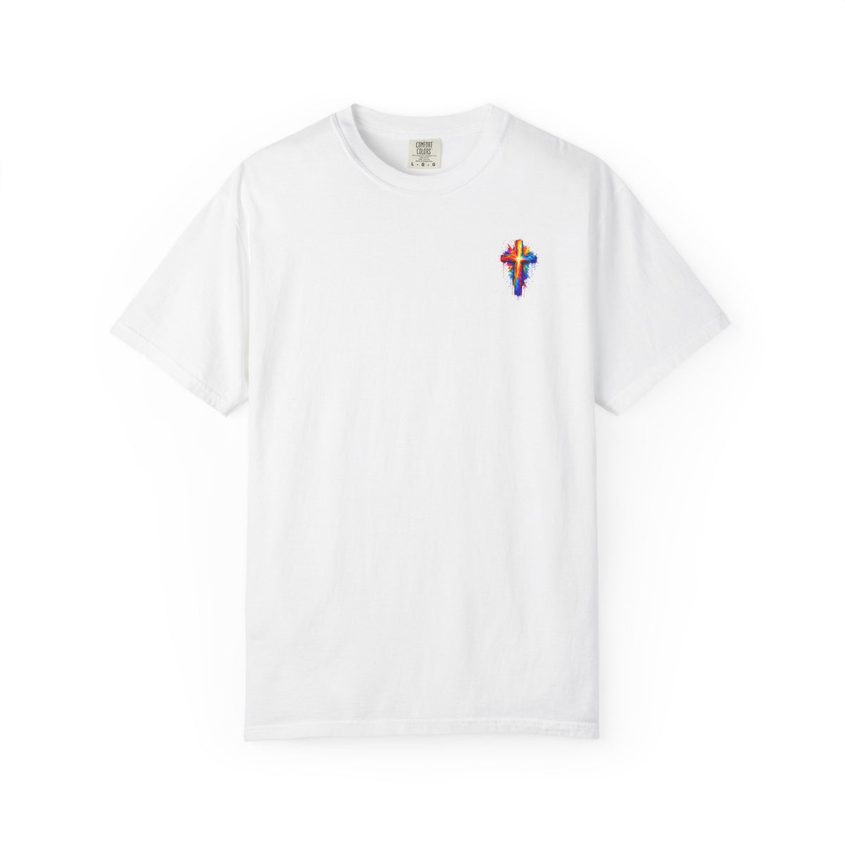 Jesus Portrait T-Shirt — Colorful Watercolor Cross Tee