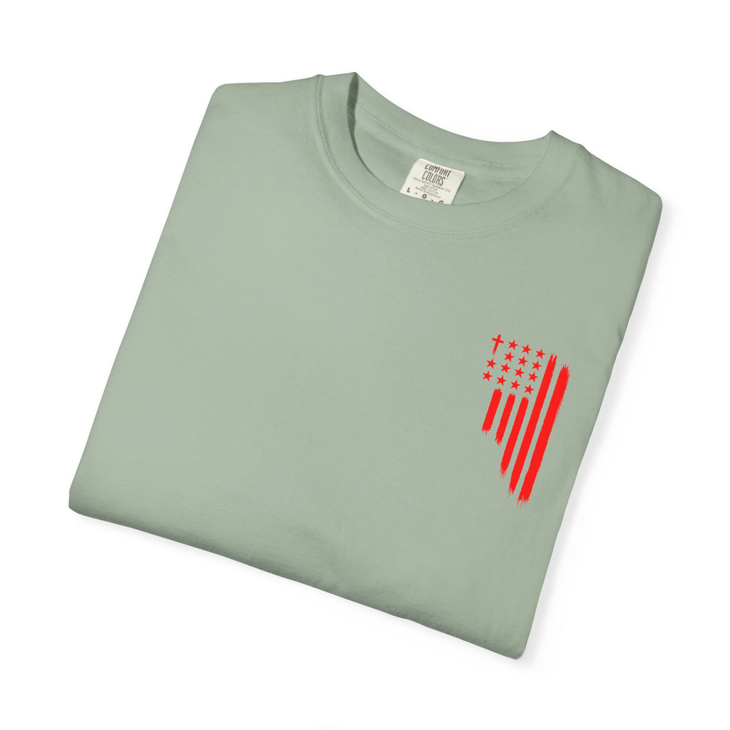 ASIG Patriotic Graphic T-Shirt — All Stars I God Red Flag Tee