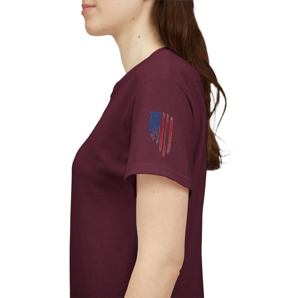 American Flag Distressed Tee - Patriotic USA Shirt for 4th of July