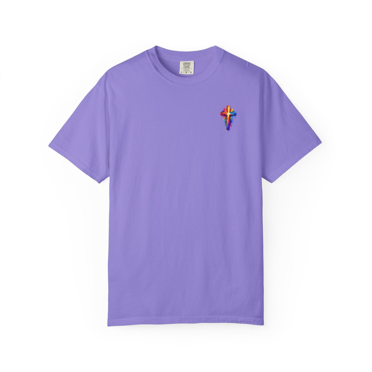 Jesus Portrait T-Shirt — Colorful Watercolor Cross Tee