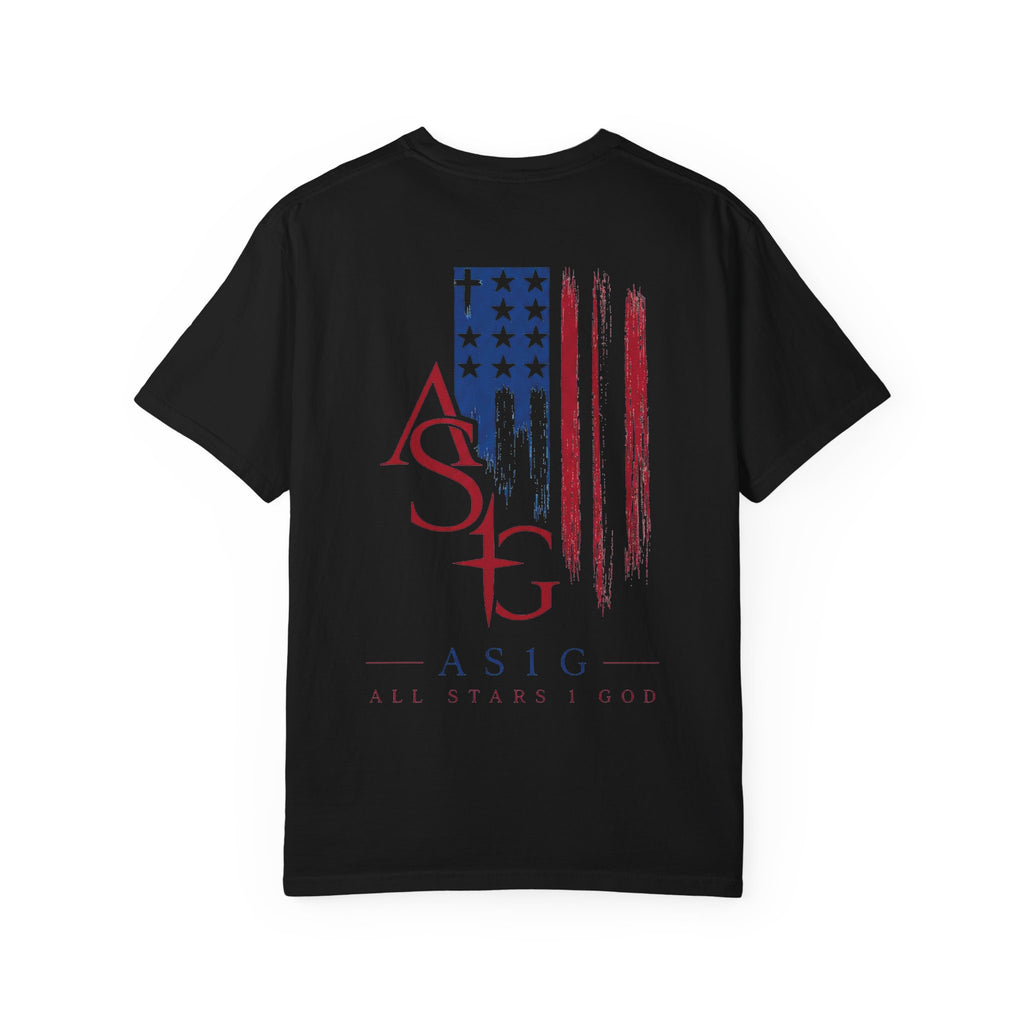 All Stars & God American Flag T-Shirt — ASG Patriotic Graphic Tee