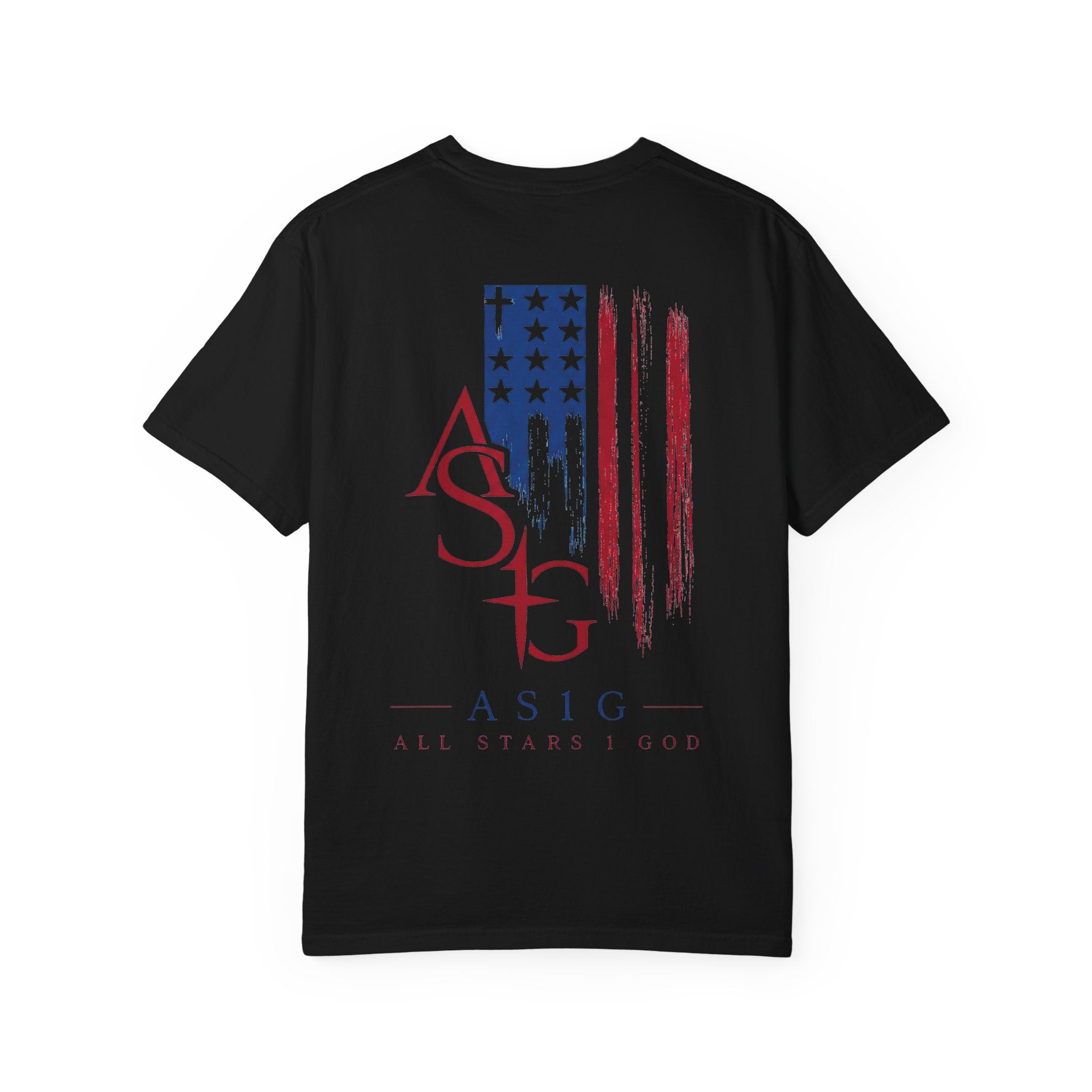 All Stars & God American Flag T-Shirt — ASG Patriotic Graphic Tee