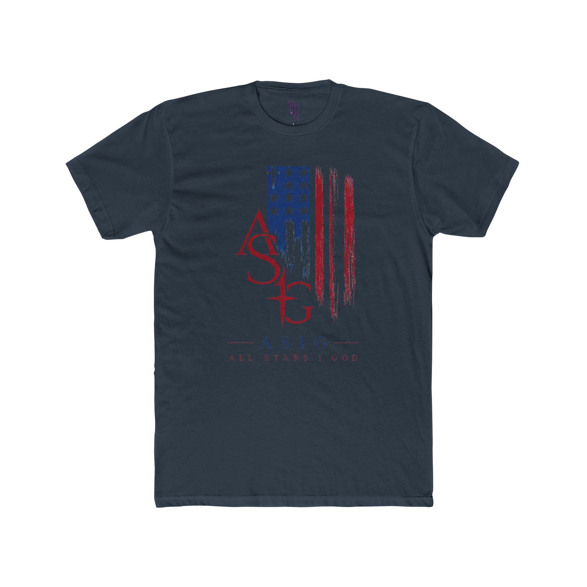ASIG American Flag Logo Tee — Patriotic ASIG Crew Shirt