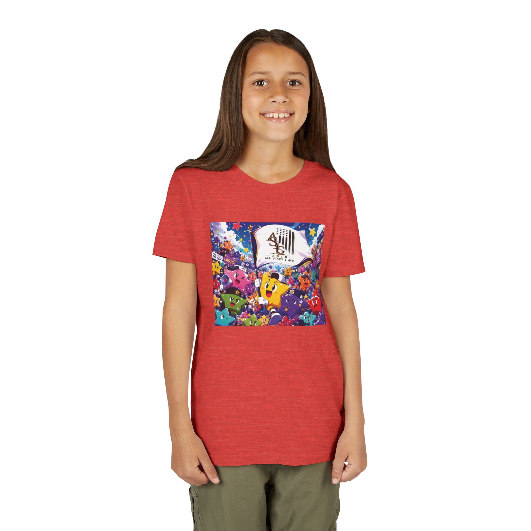 Kids Graphic Tee - Colorful Cartoon Stars