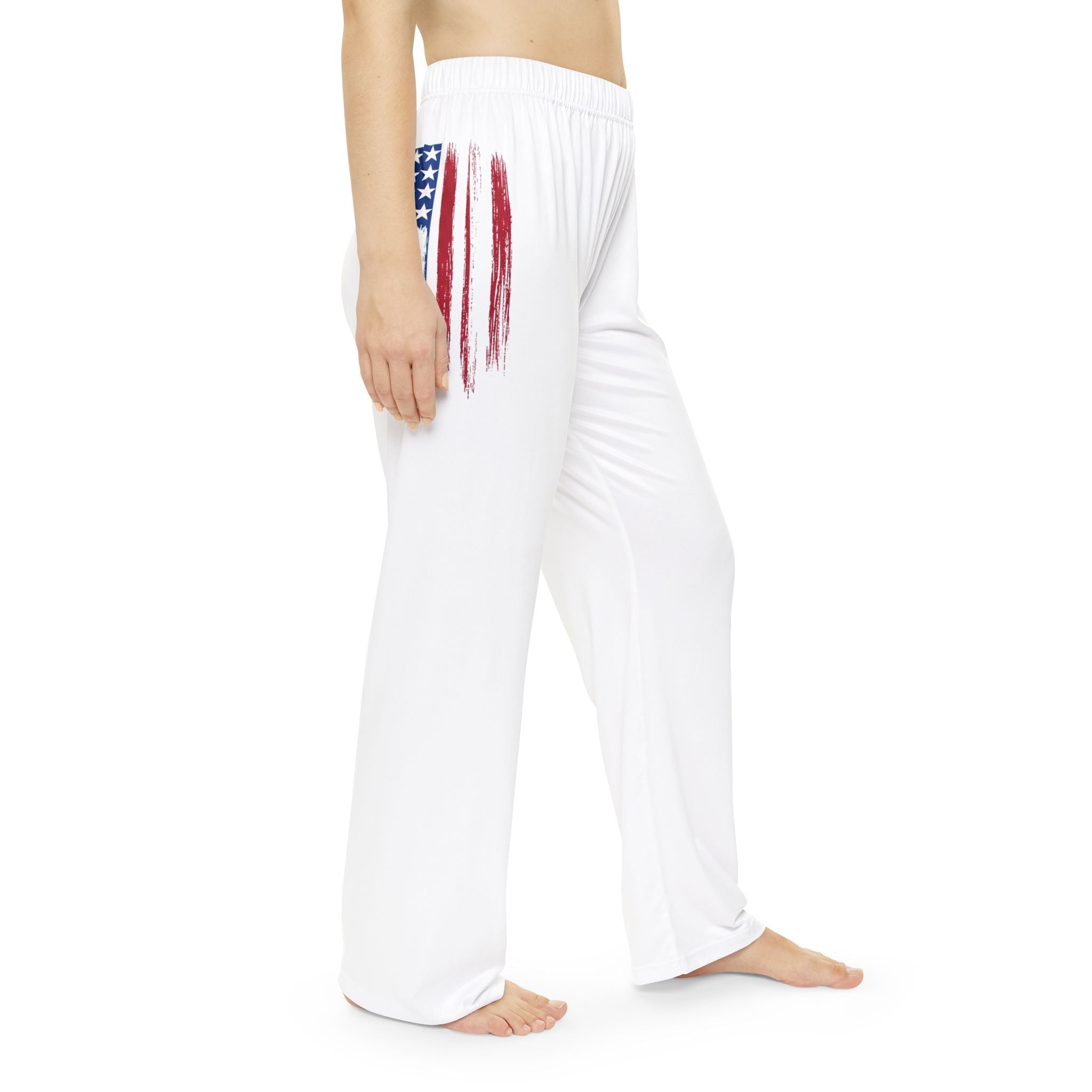 Patriotic Women's Pajama Pants - USA Flag Popsicle & 'Love America' Lounge Pants