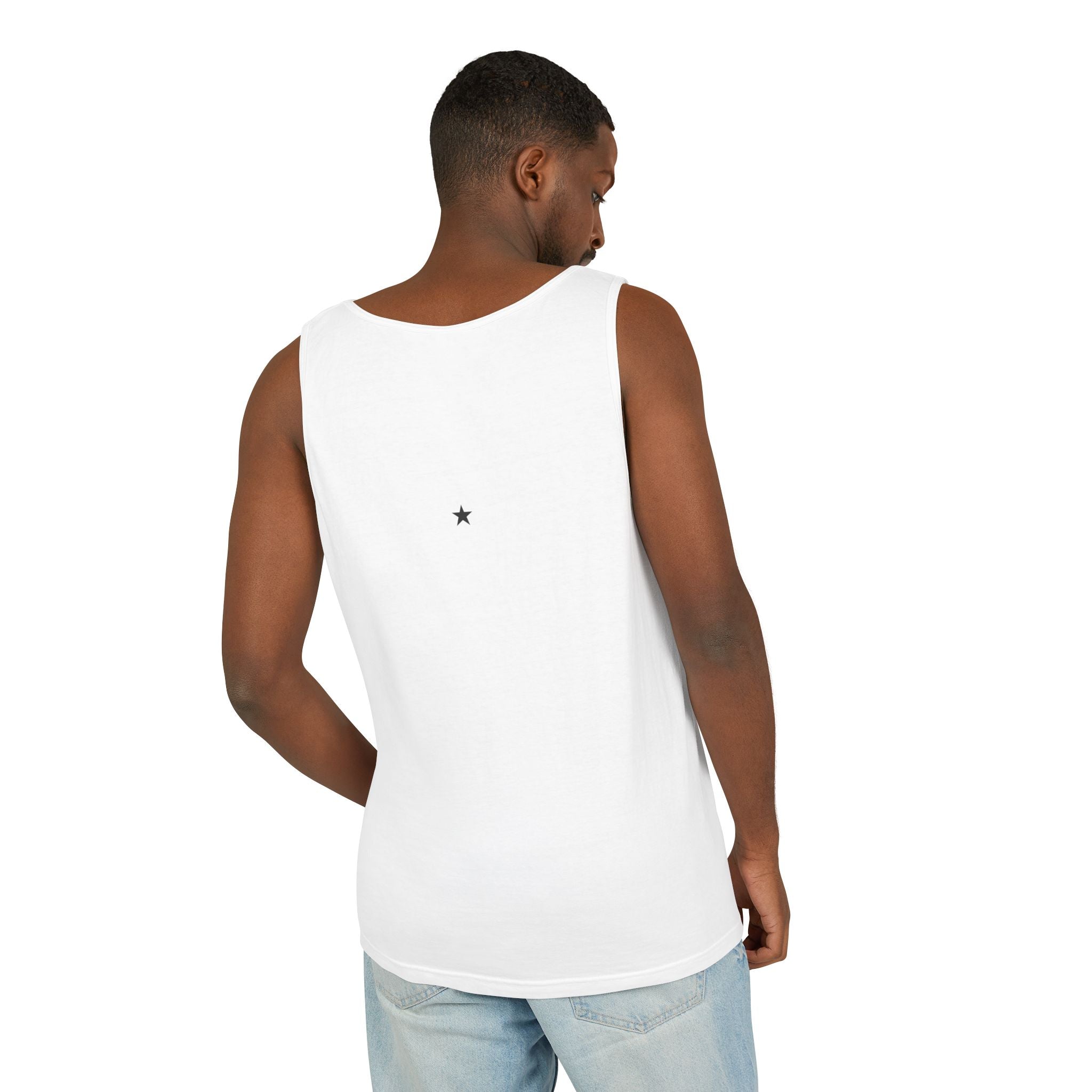 2nd set of colors ALL STARS Flag Tank Top — Distressed Cross & Stars Patriotic Design