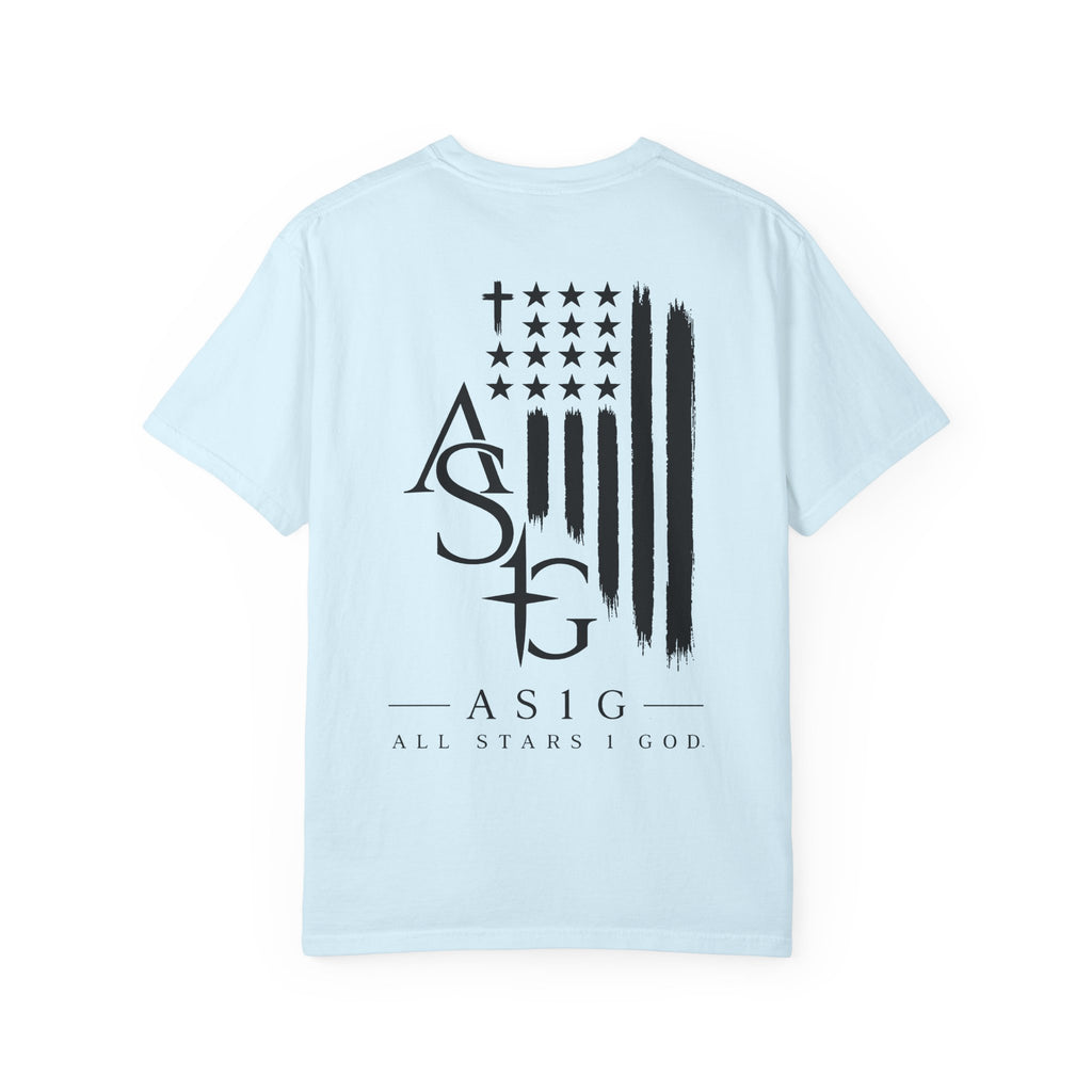 ASG All Stars | Garment-Dyed T-Shirt with Distressed Flag