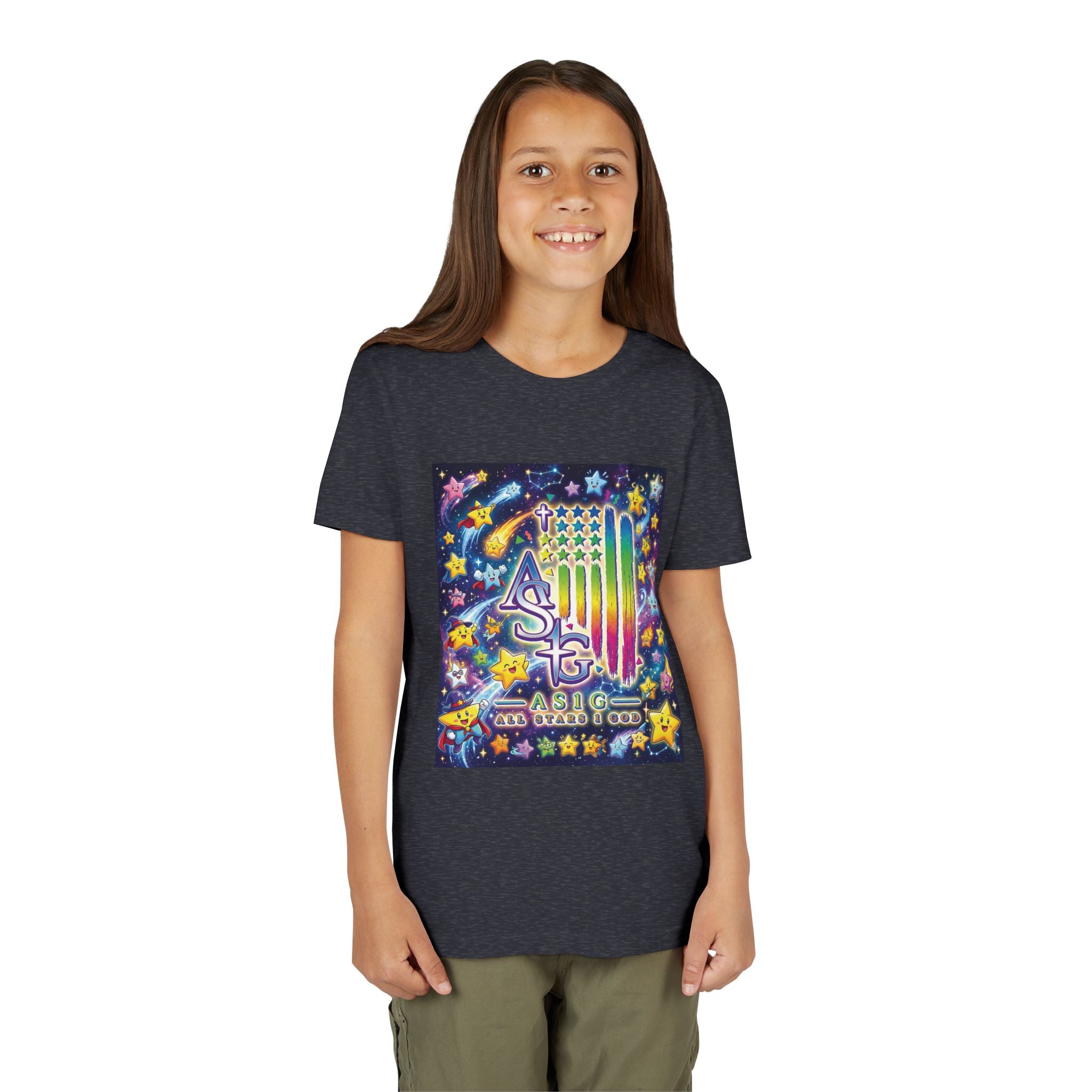 Youth Short Sleeve Tee- Galaxy Stars.