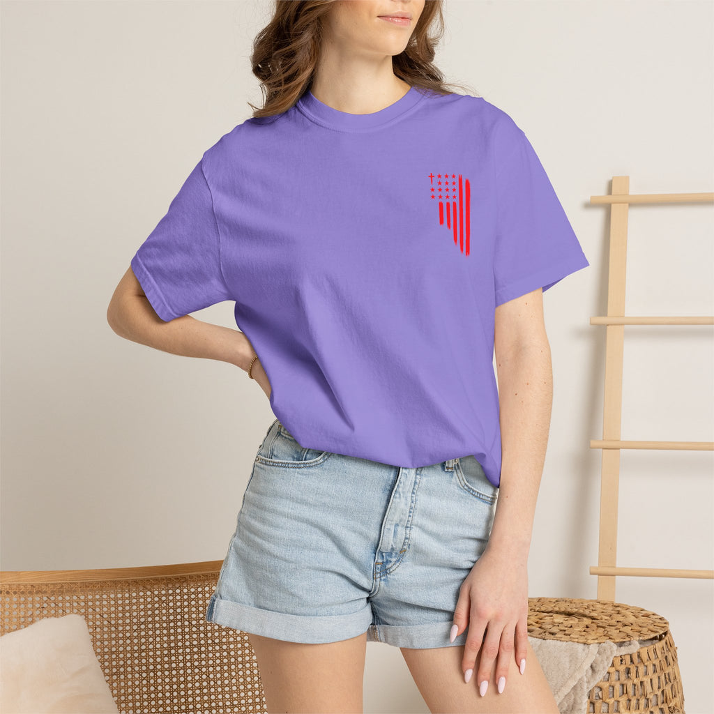 ASIG Patriotic Graphic T-Shirt — All Stars I God Red Flag Tee
