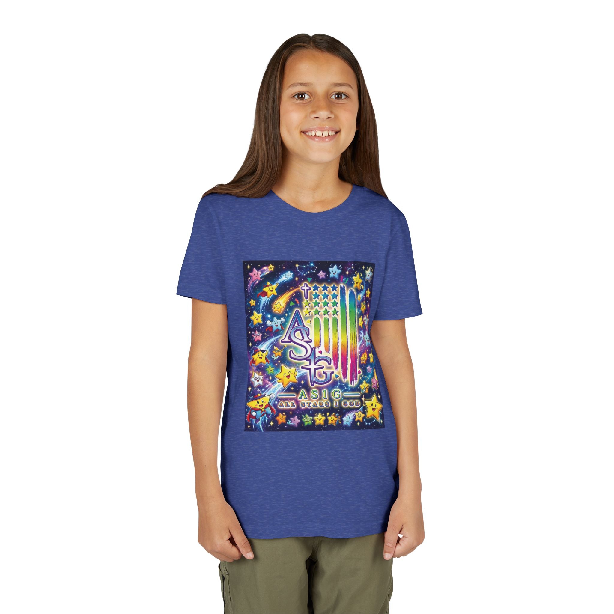 Youth Short Sleeve Tee- Galaxy Stars.