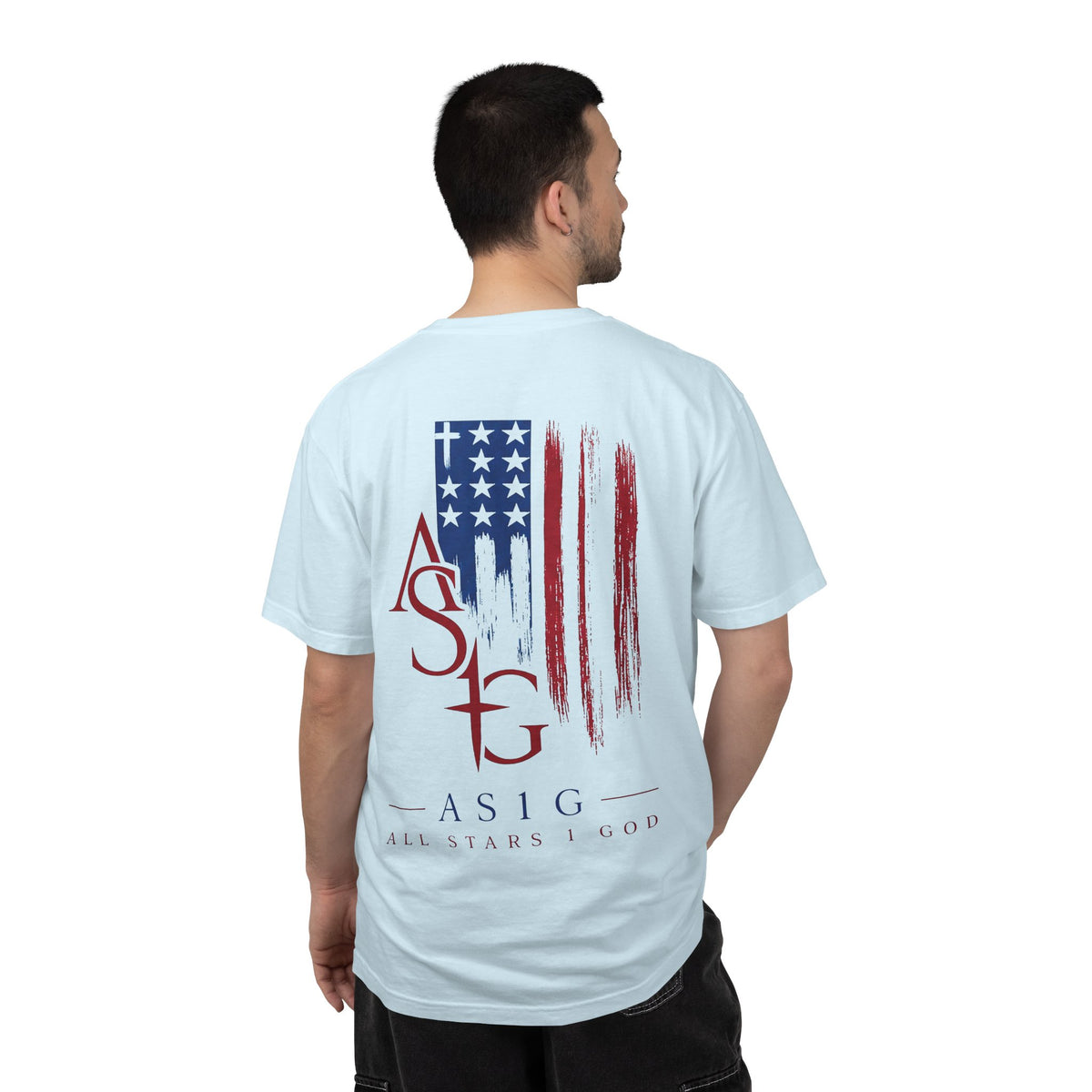 All Stars & God American Flag T-Shirt — ASG Patriotic Graphic Tee