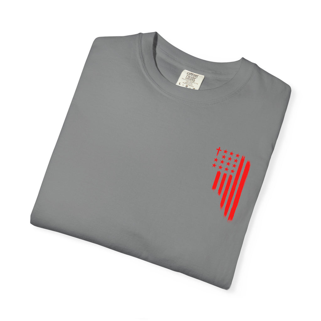 ASIG Patriotic Graphic T-Shirt — All Stars I God Red Flag Tee