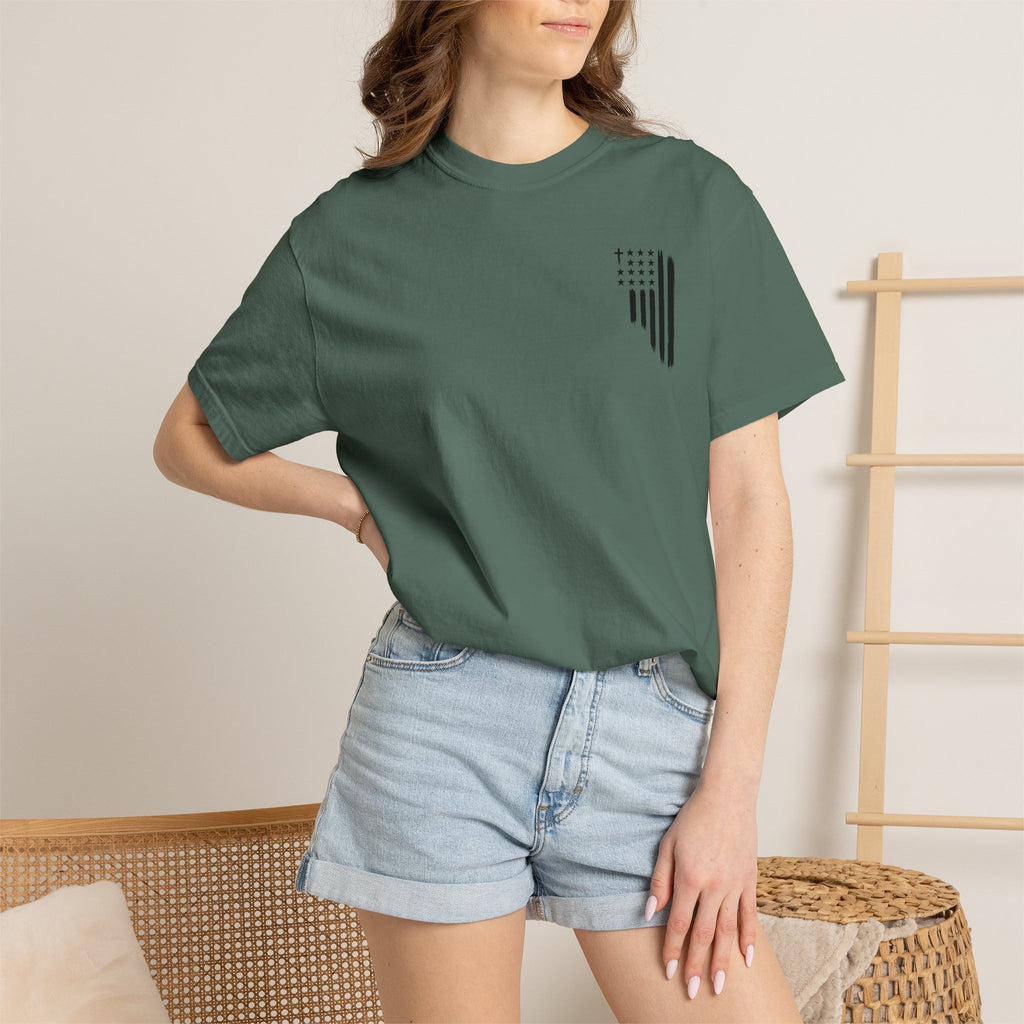ASG All Stars | Garment-Dyed T-Shirt with Distressed Flag