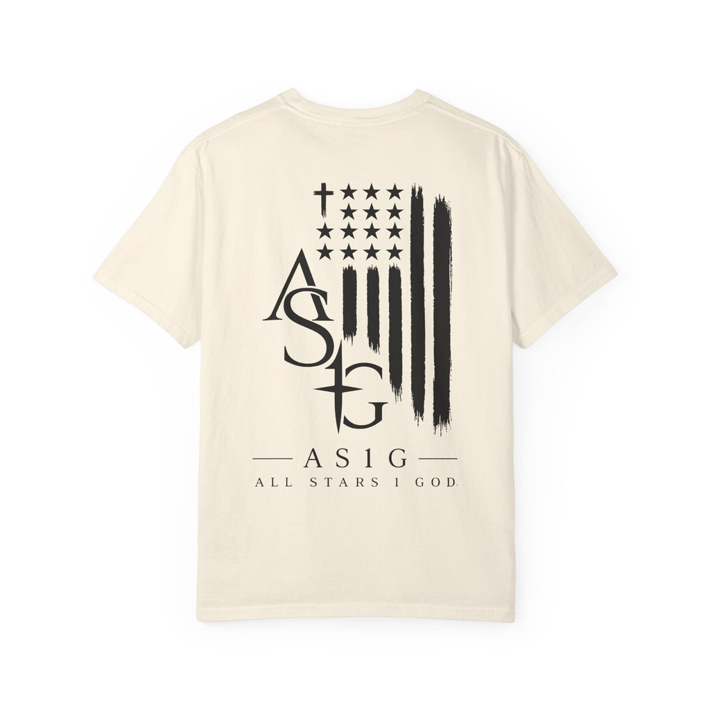 ASG All Stars | Garment-Dyed T-Shirt with Distressed Flag