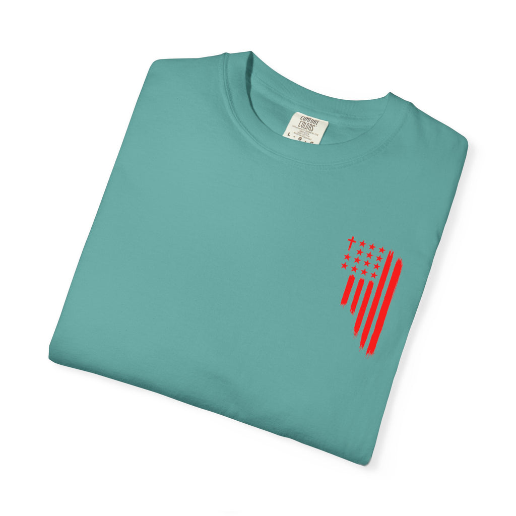 ASIG Patriotic Graphic T-Shirt — All Stars I God Red Flag Tee